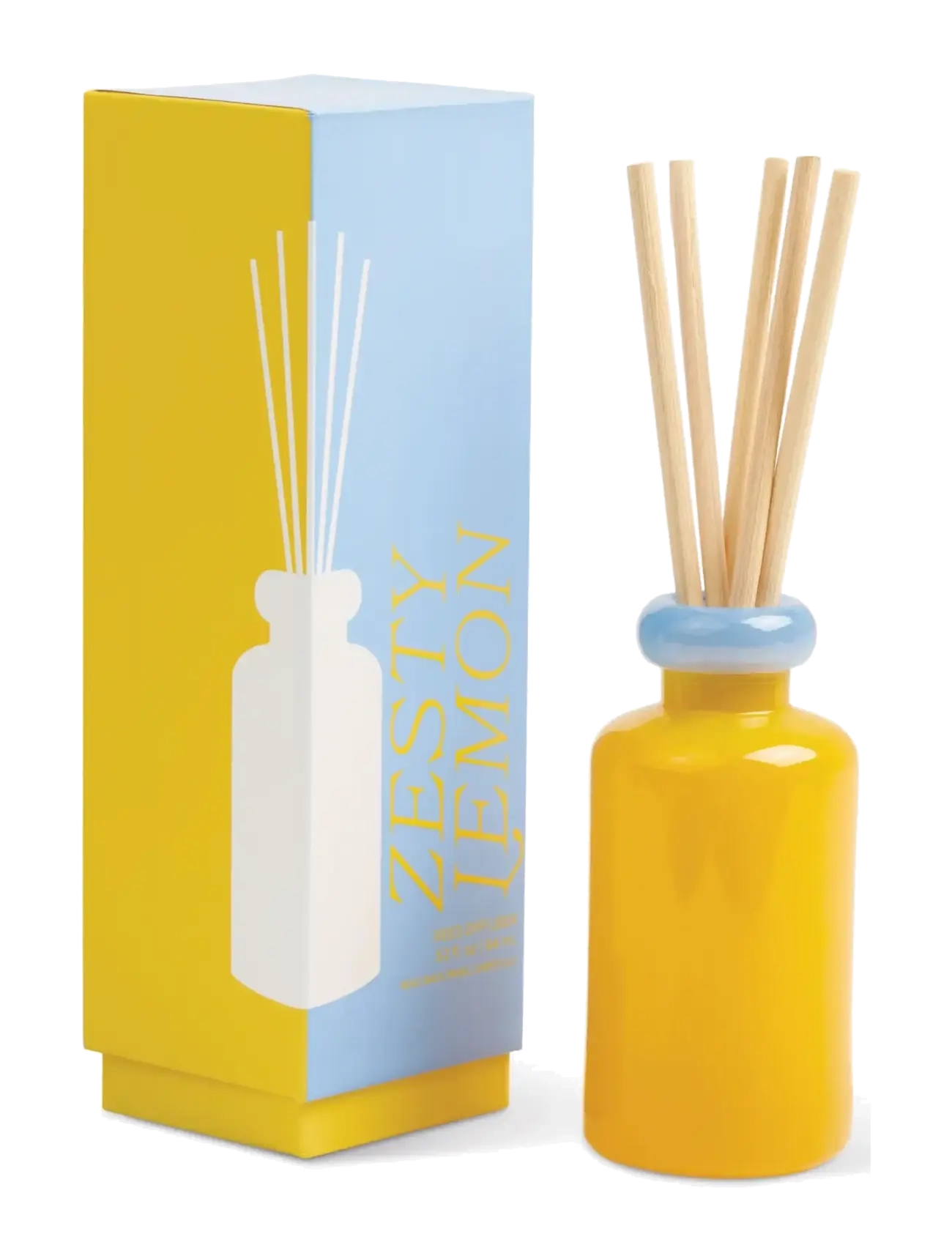 Paddywax Doftdiffuser Stacked i 2 färgat glas - Gul/ blå - Zesty Lemon - Einrichtung - YELLOW / yellow