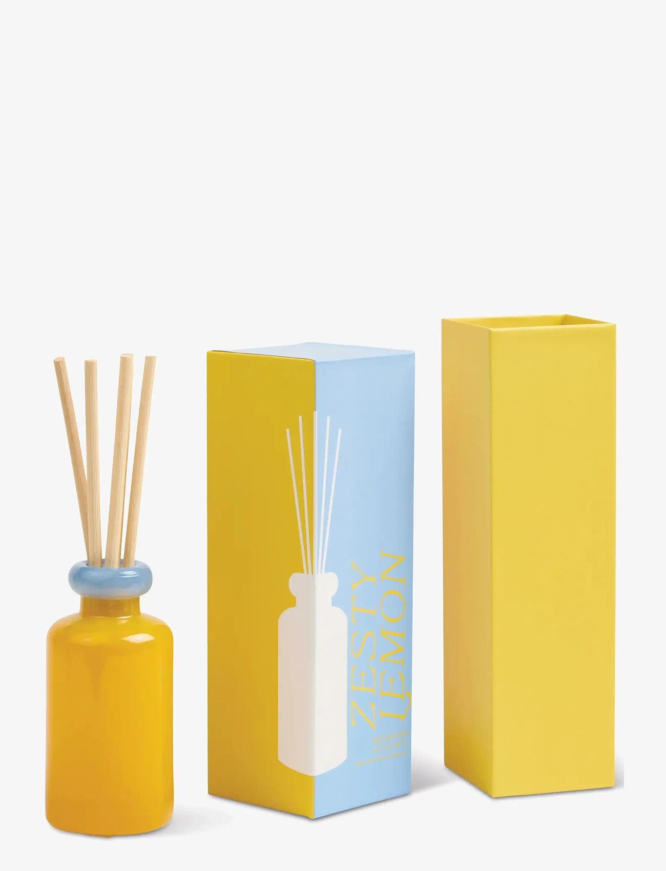 Paddywax - Doftdiffuser Stacked i 2 färgat glas - Gul/ blå - Zesty Lemon - yellow - 2