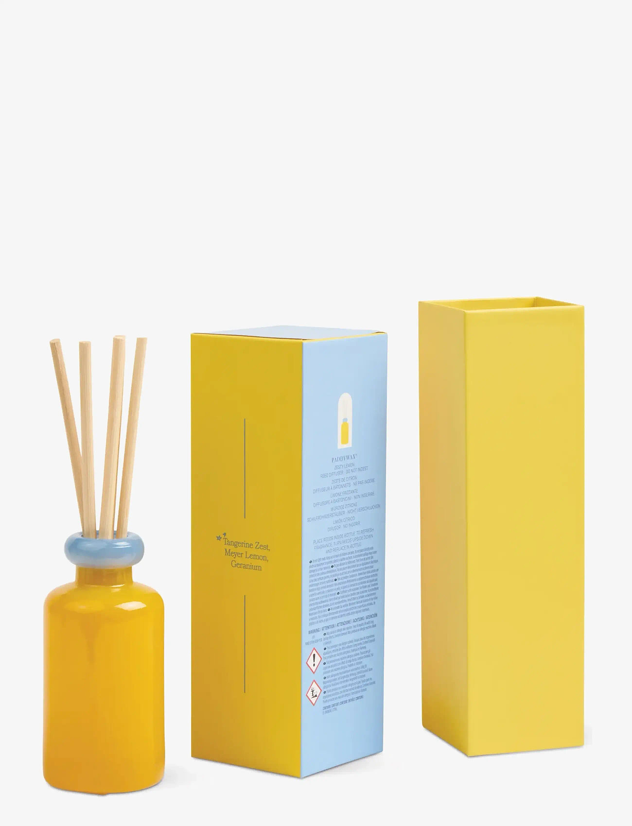 Paddywax - Doftdiffuser Stacked i 2 färgat glas - Gul/ blå - Zesty Lemon - yellow - 3