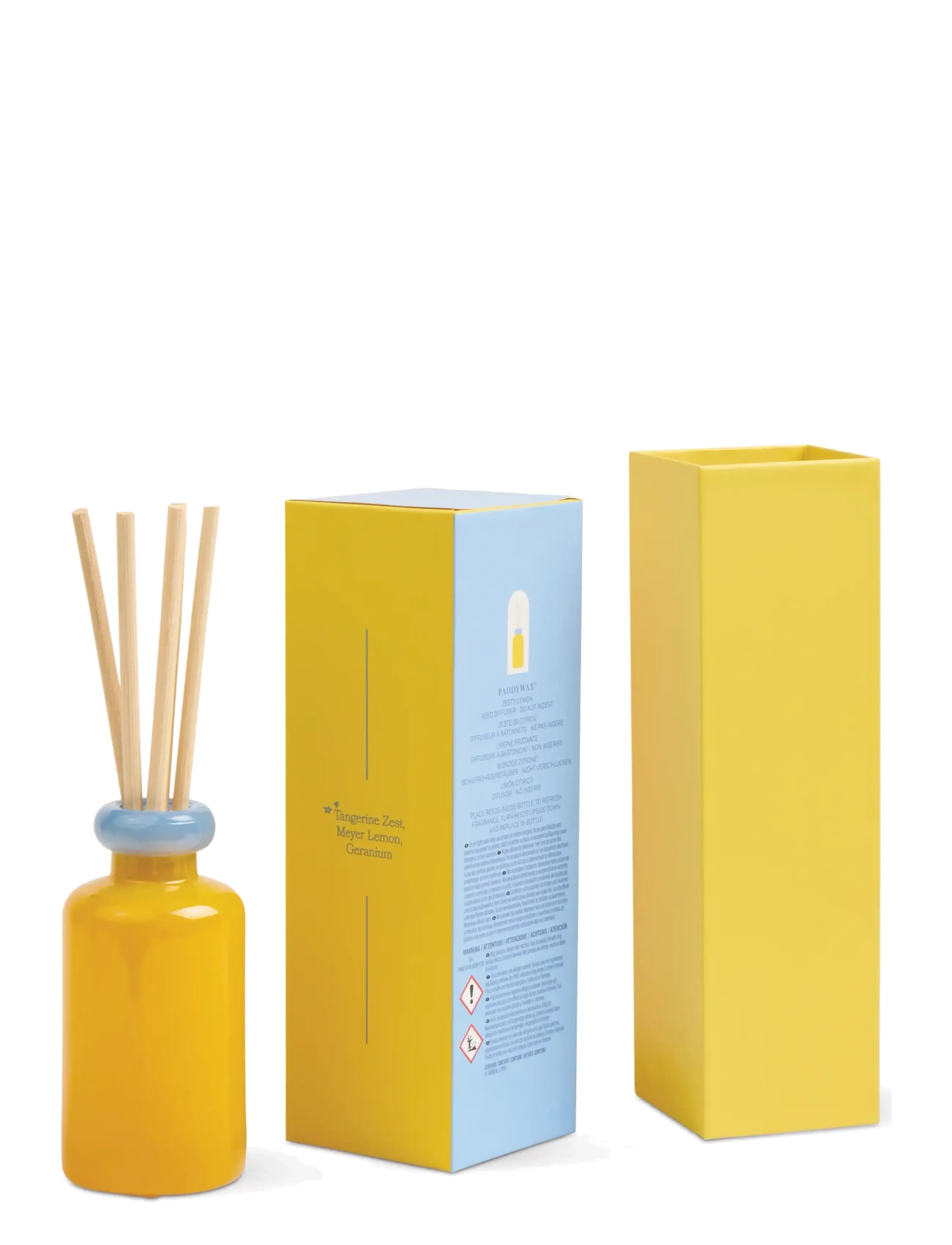 Paddywax - Doftdiffuser Stacked i 2 färgat glas - Gul/ blå - Zesty Lemon - above 500kr - yellow - 3