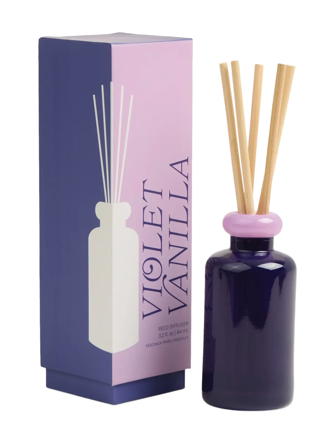 Paddywax Doftdiffuser Stacked I 2 Färgat Glas Lavendel/Mörklilal Violet Vanilla, 5X5X10.9 cm, Home, Lila - Fragrance Diffusers, Homeware
