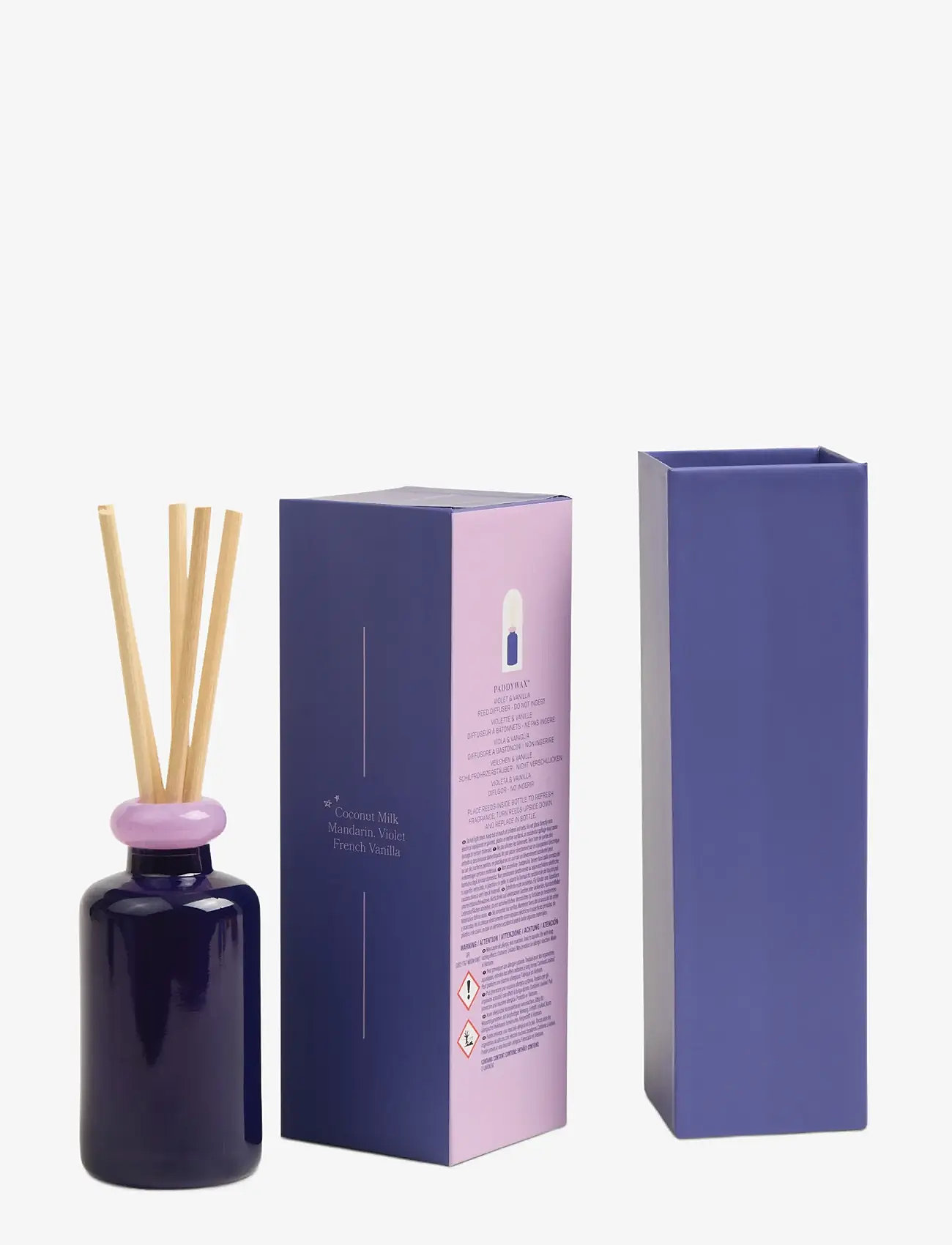 Paddywax - Doftdiffuser Stacked i 2 färgat glas - Lavendel/Mörklilal - Violet Vanilla - dufte til hjemmet - purple - 3