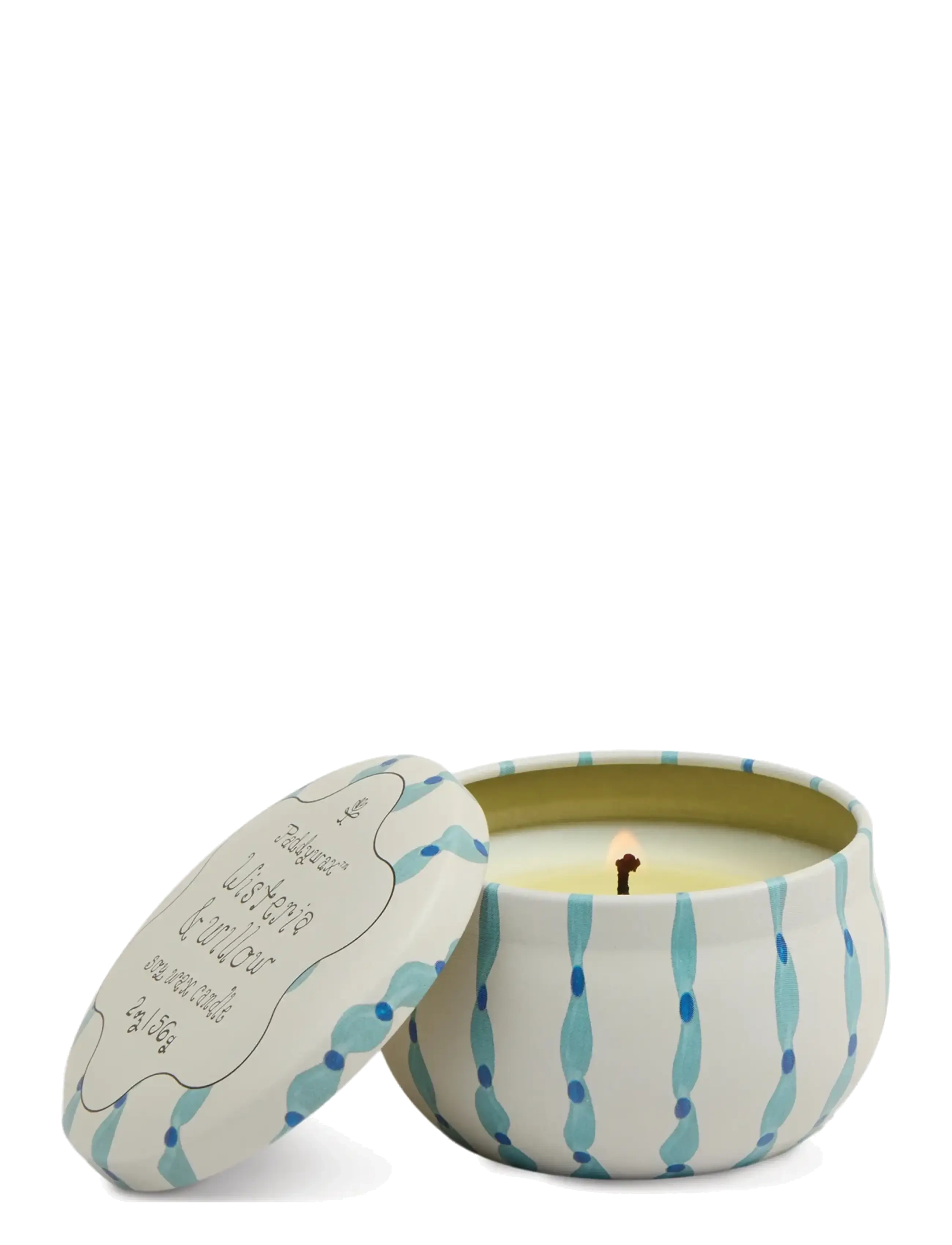 Paddywax Doftljus mini Tulip i plåtask 56g  - Wisteria & Willow - Ilmvatn - WHITE / multi