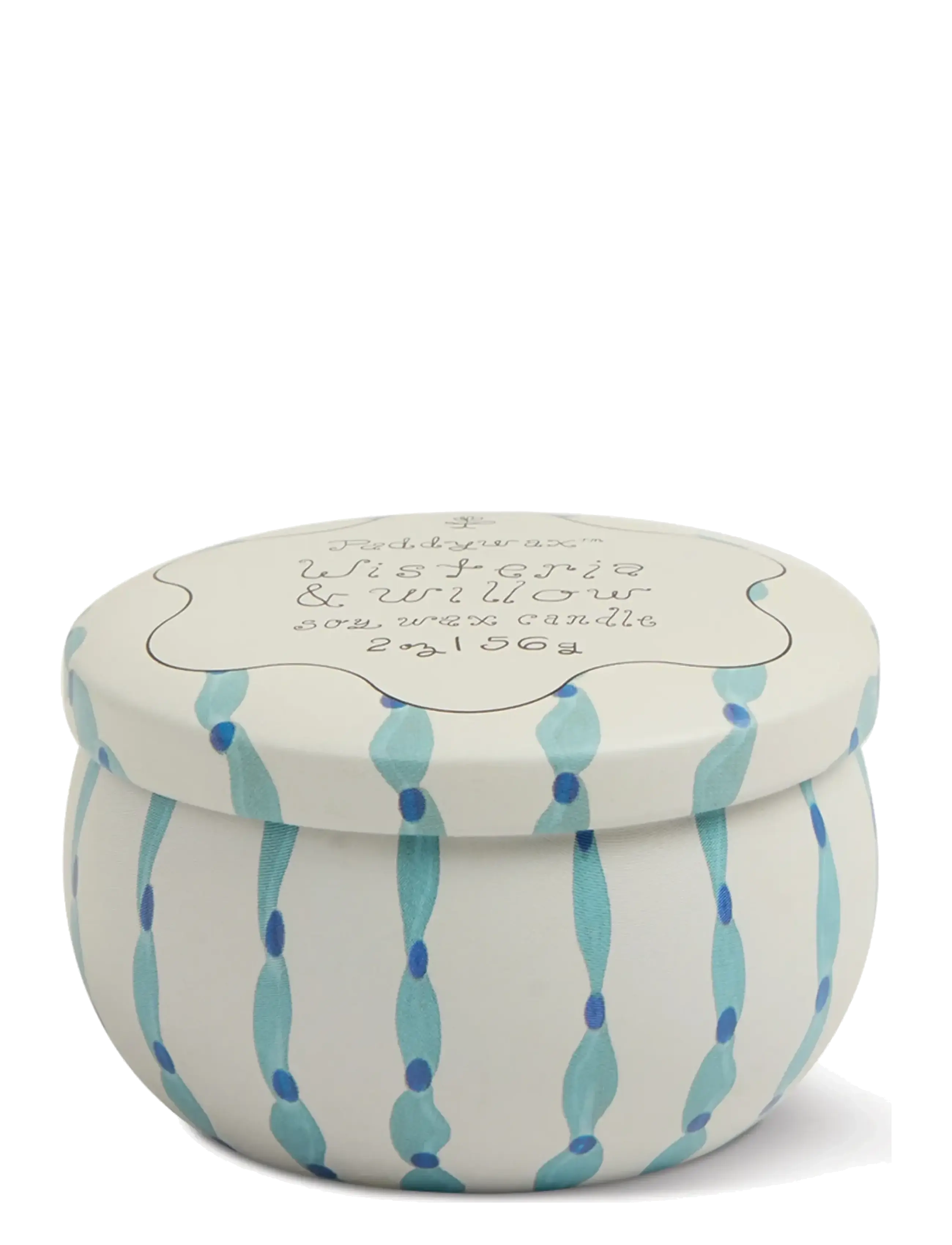 Paddywax - Doftljus mini Tulip i plåtask 56g  - Wisteria & Willow - white - 1