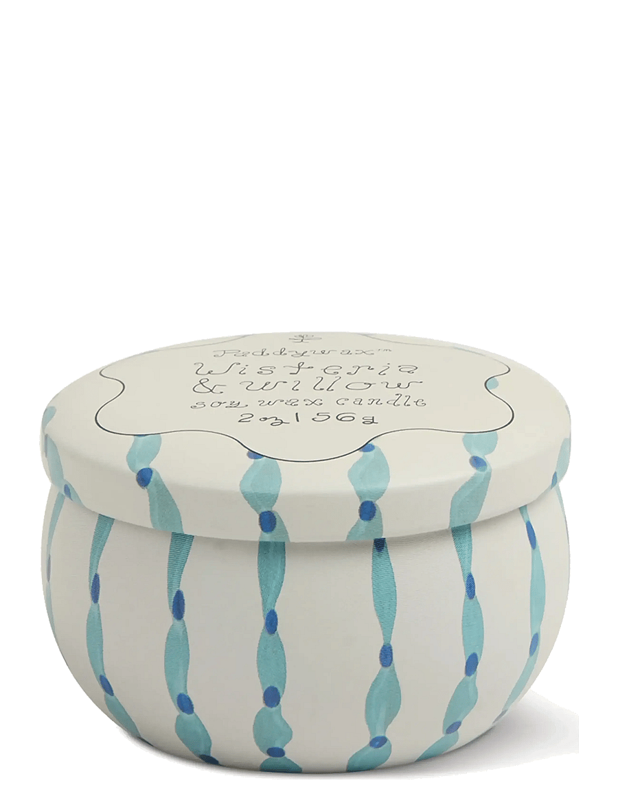 Paddywax - Doftljus mini Tulip i plåtask 56g - Wisteria & Willow - white - 1
