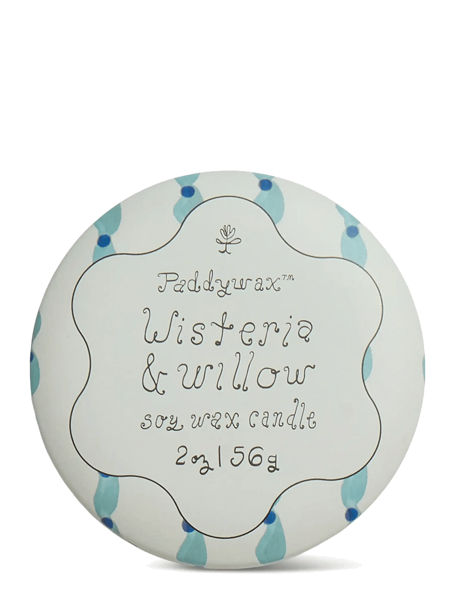 Paddywax - Doftljus mini Tulip i plåtask 56g - Wisteria & Willow - white - 2