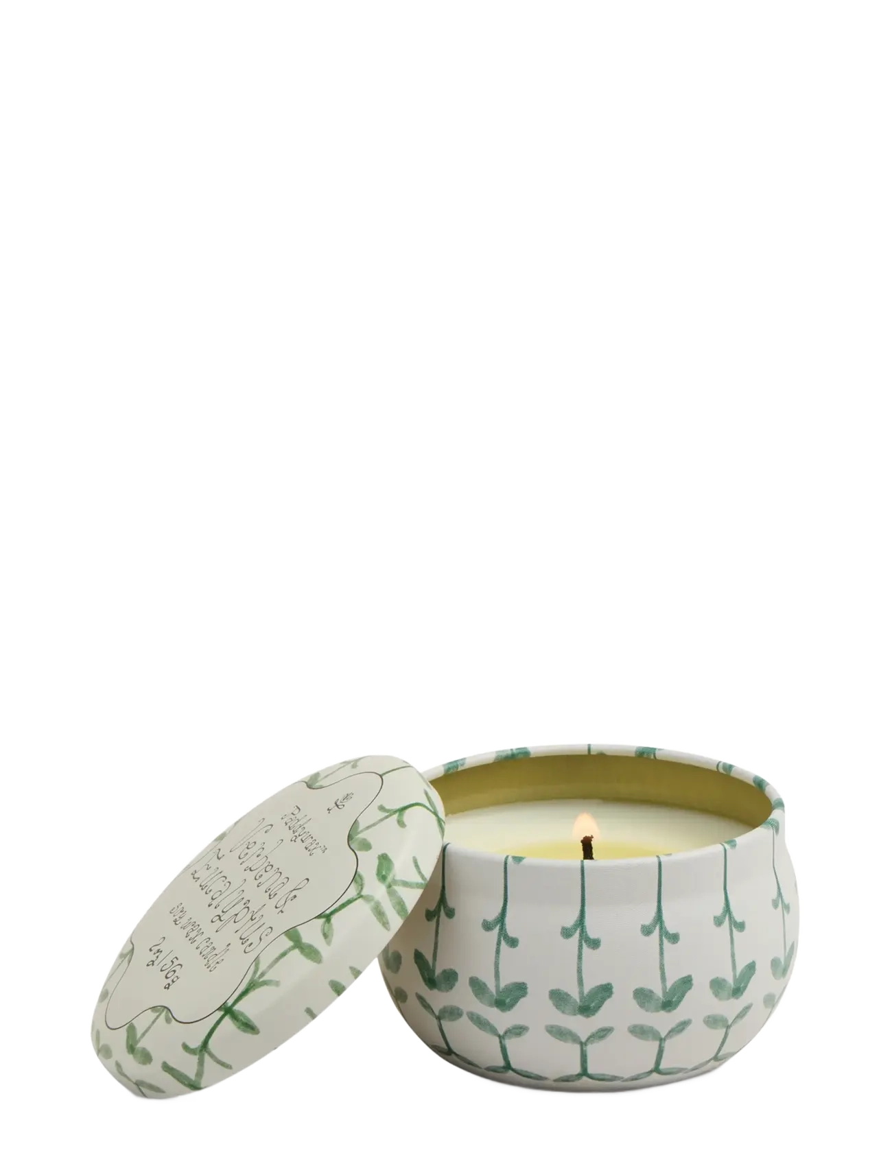 Paddywax Doftljus mini Tulip i plåtask 56g  - Verbena & Lemongrass - Ilmvatn - WHITE / white