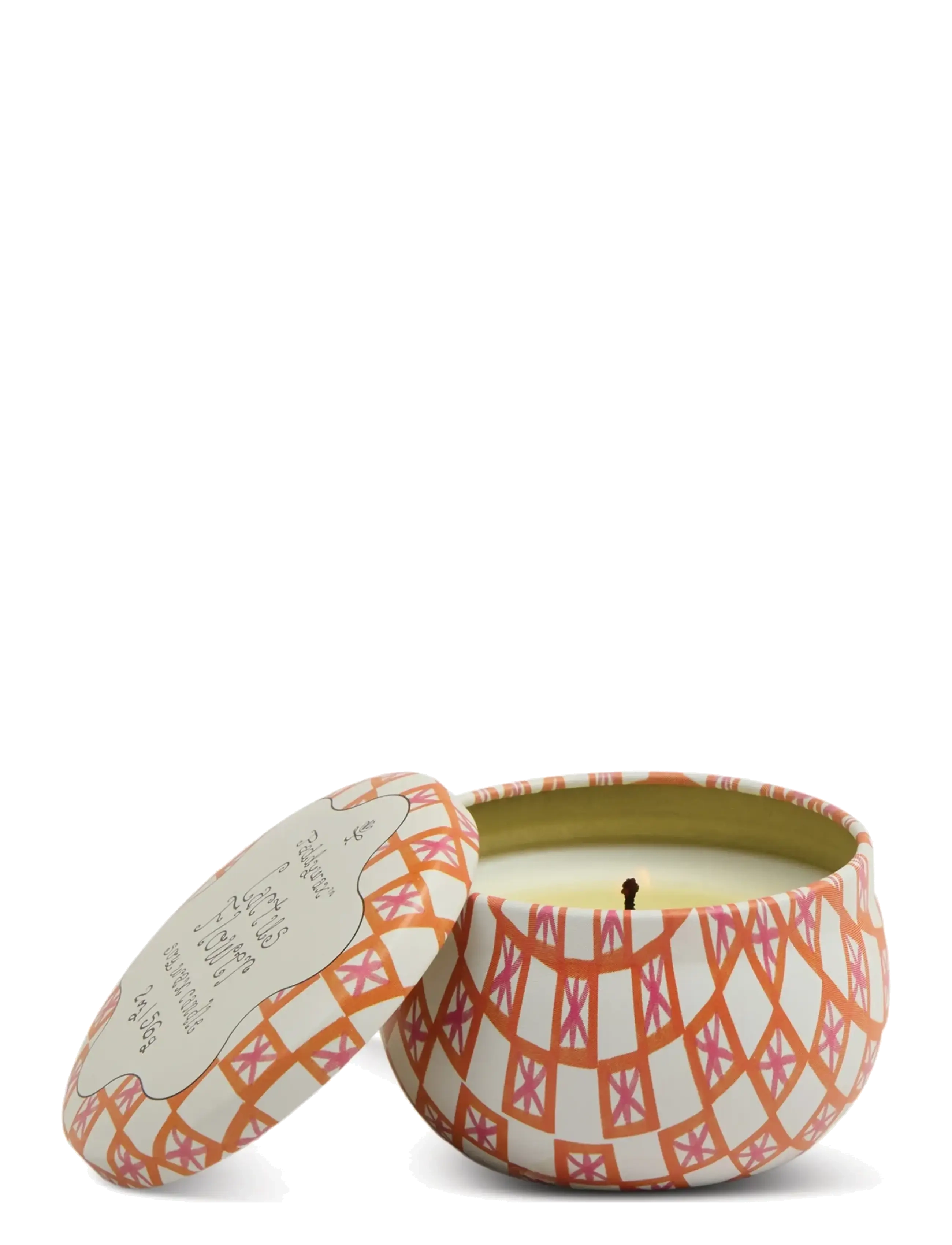 Paddywax Doftljus Mini Tulip I Plåtask 56G Cactus Flower, 6.5X6.5X3.8 cm, Home, Mehrfarbig/gemustert - Scented Candles, Homeware