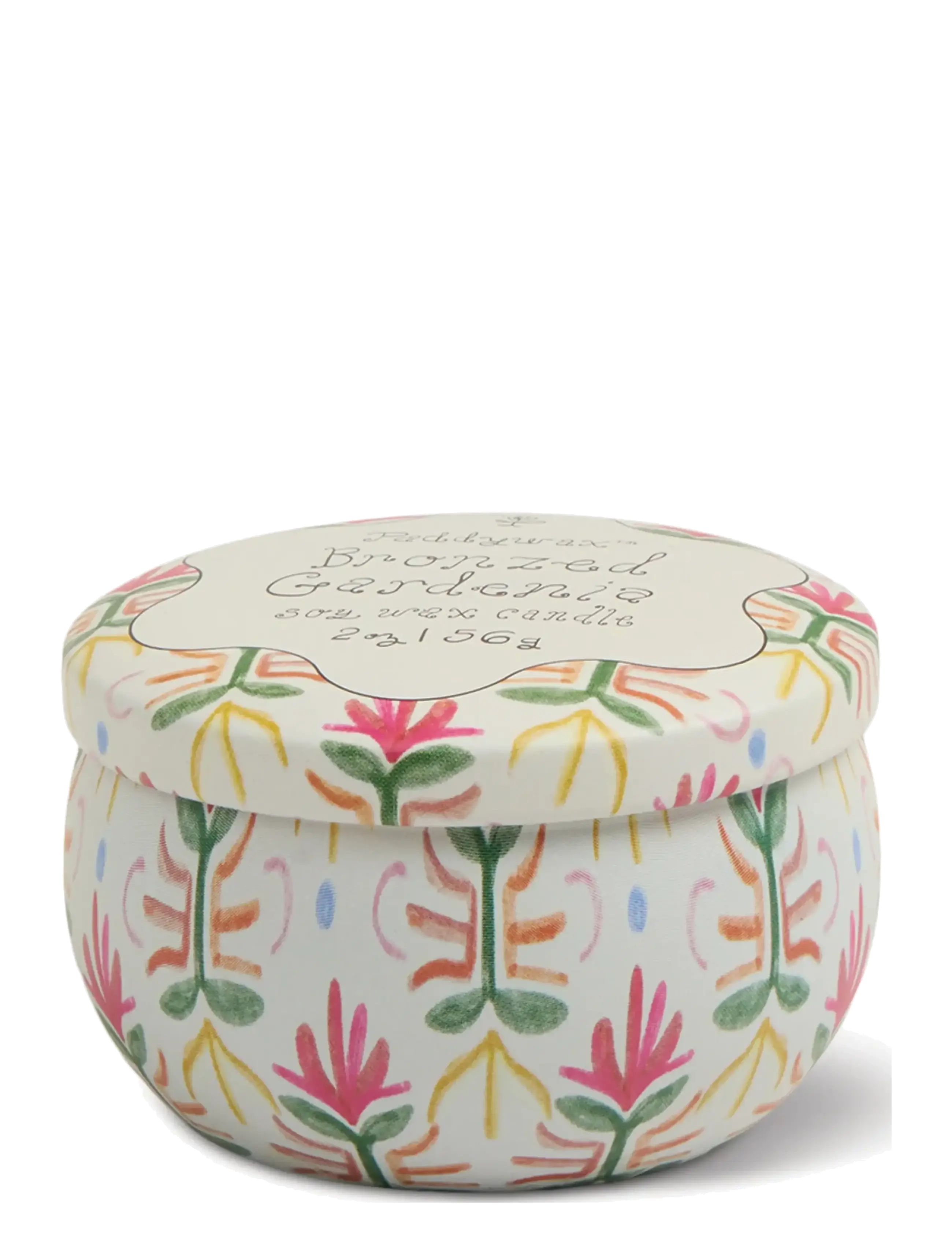 Paddywax - Doftljus mini Tulip i plåtask 56g  -Bronzed Gardenia - white - 1