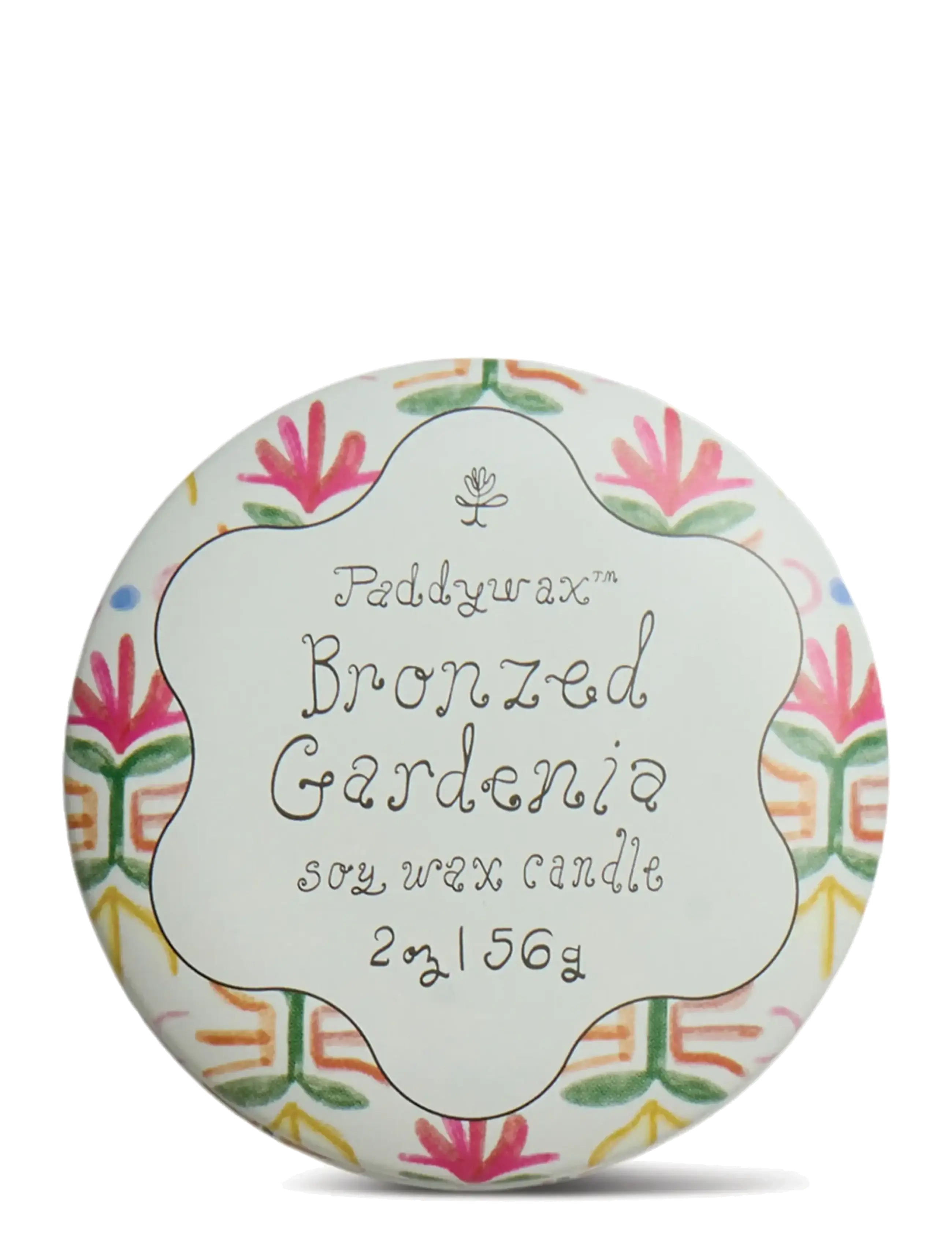 Paddywax - Doftljus mini Tulip i plåtask 56g  -Bronzed Gardenia - white - 2