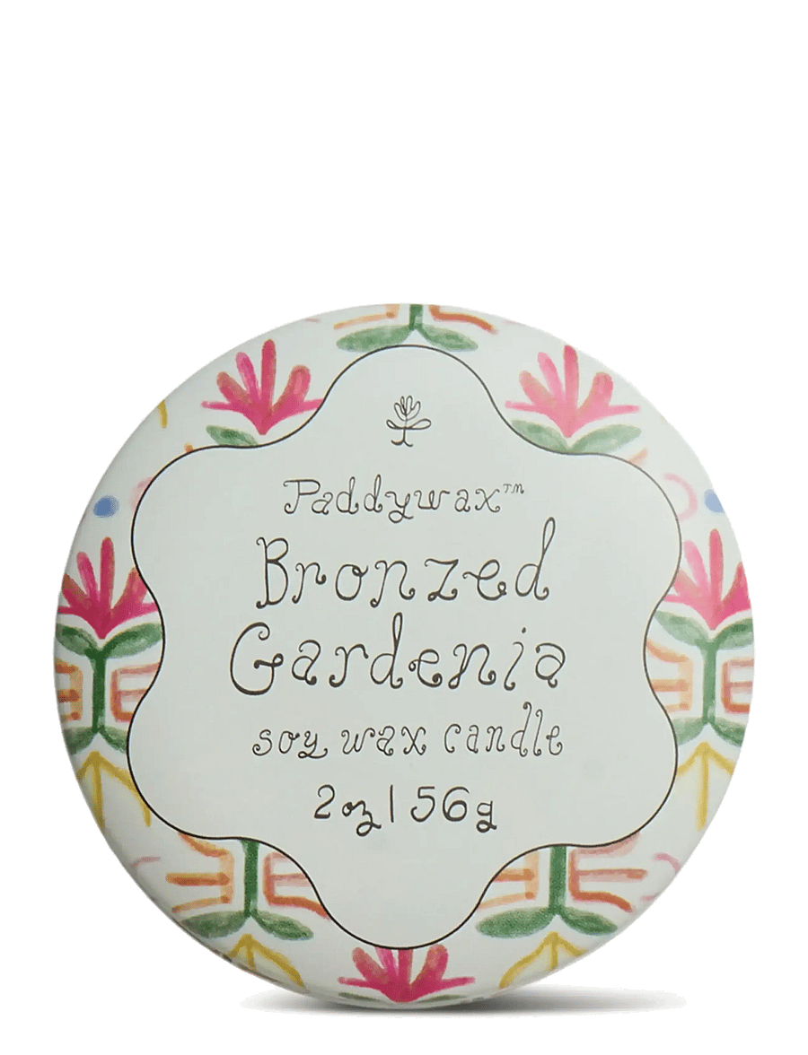 Paddywax - Doftljus mini Tulip i plåtask 56g -Bronzed Gardenia - white - 2
