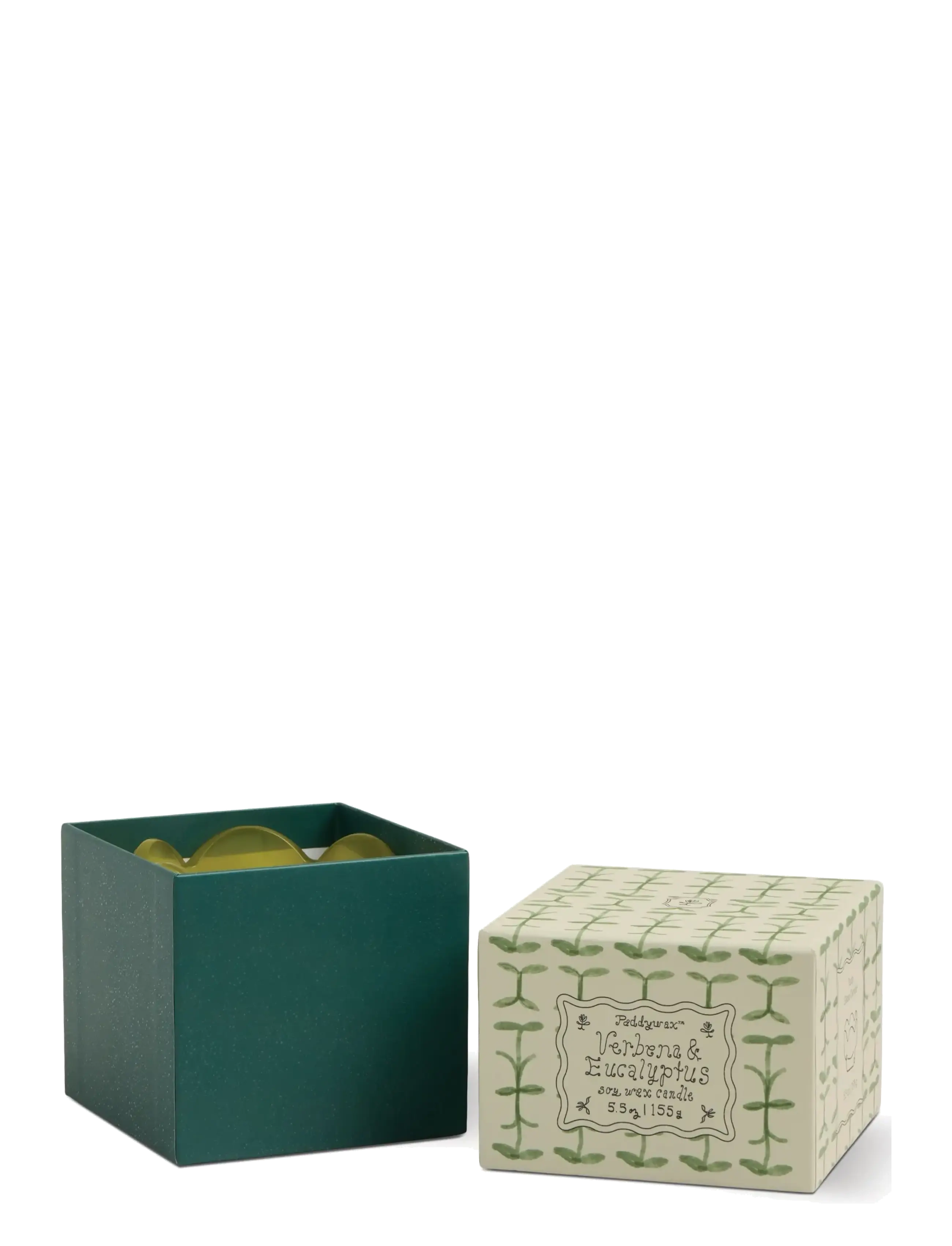 Paddywax - Doftljus Tulpan i tonat glas - Grönt/mörkgrönt - Verbena & Lemongrass - green - 1