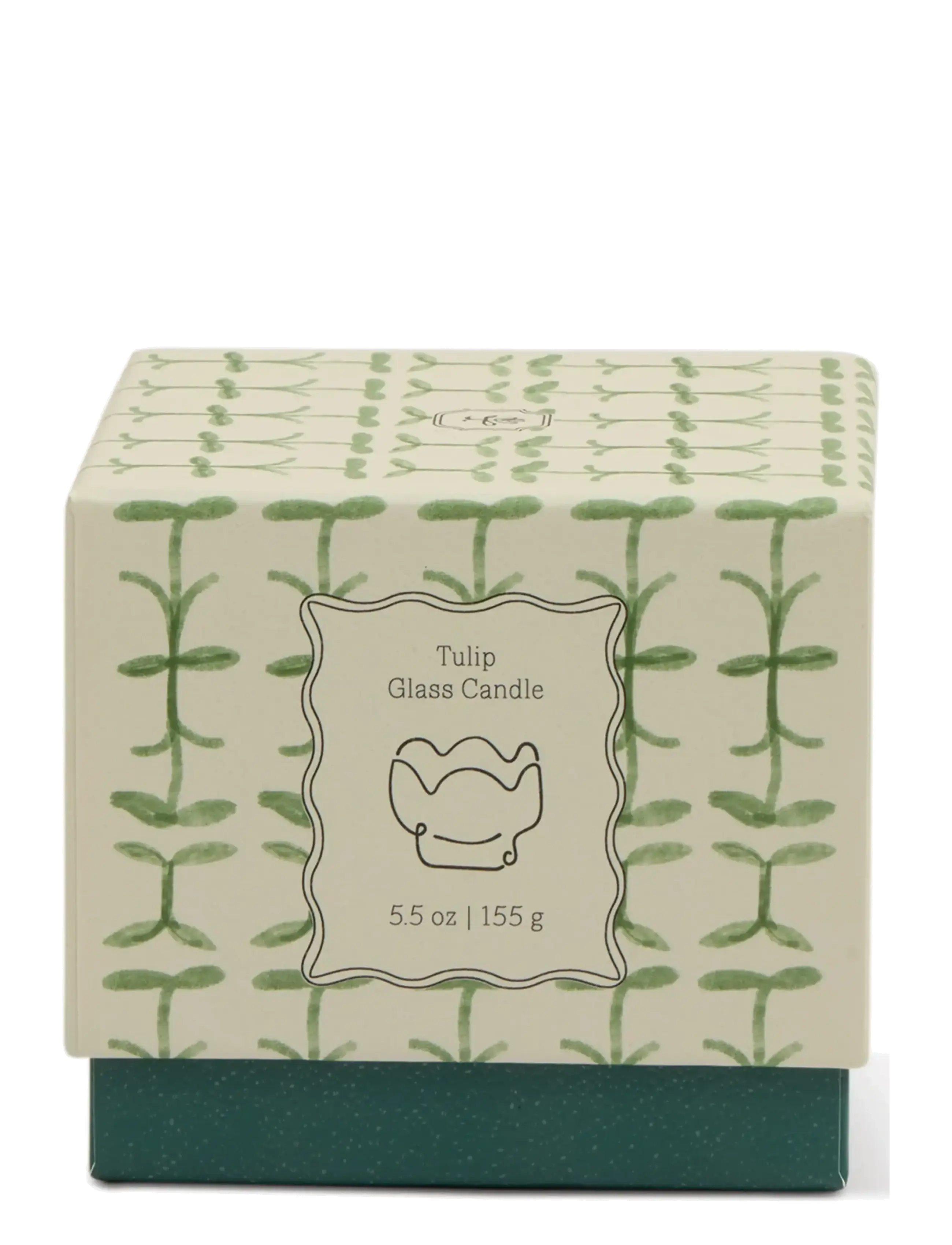 Paddywax - Doftljus Tulpan i tonat glas - Grönt/mörkgrönt - Verbena & Lemongrass - green - 3