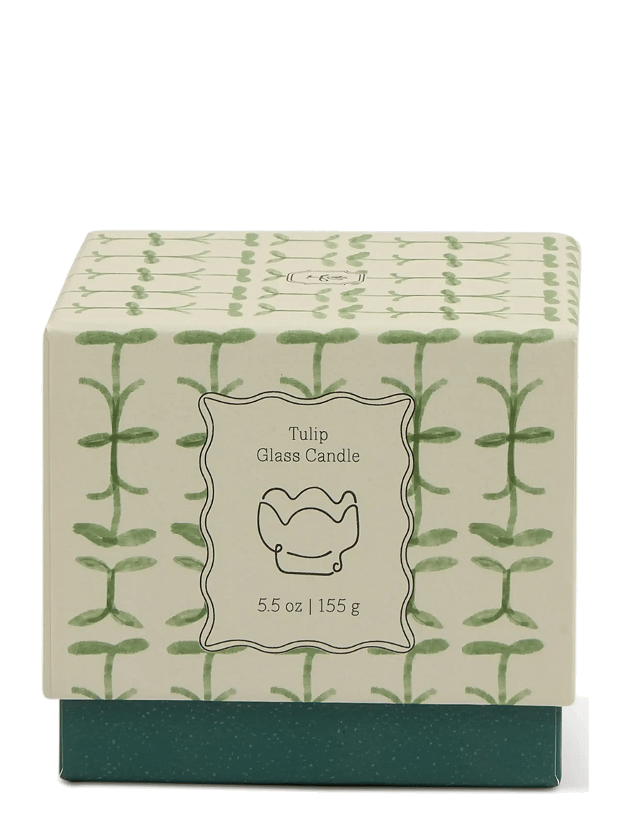 Paddywax - Doftljus Tulpan i tonat glas - Grönt/mörkgrönt - Verbena & Lemongrass - green - 3