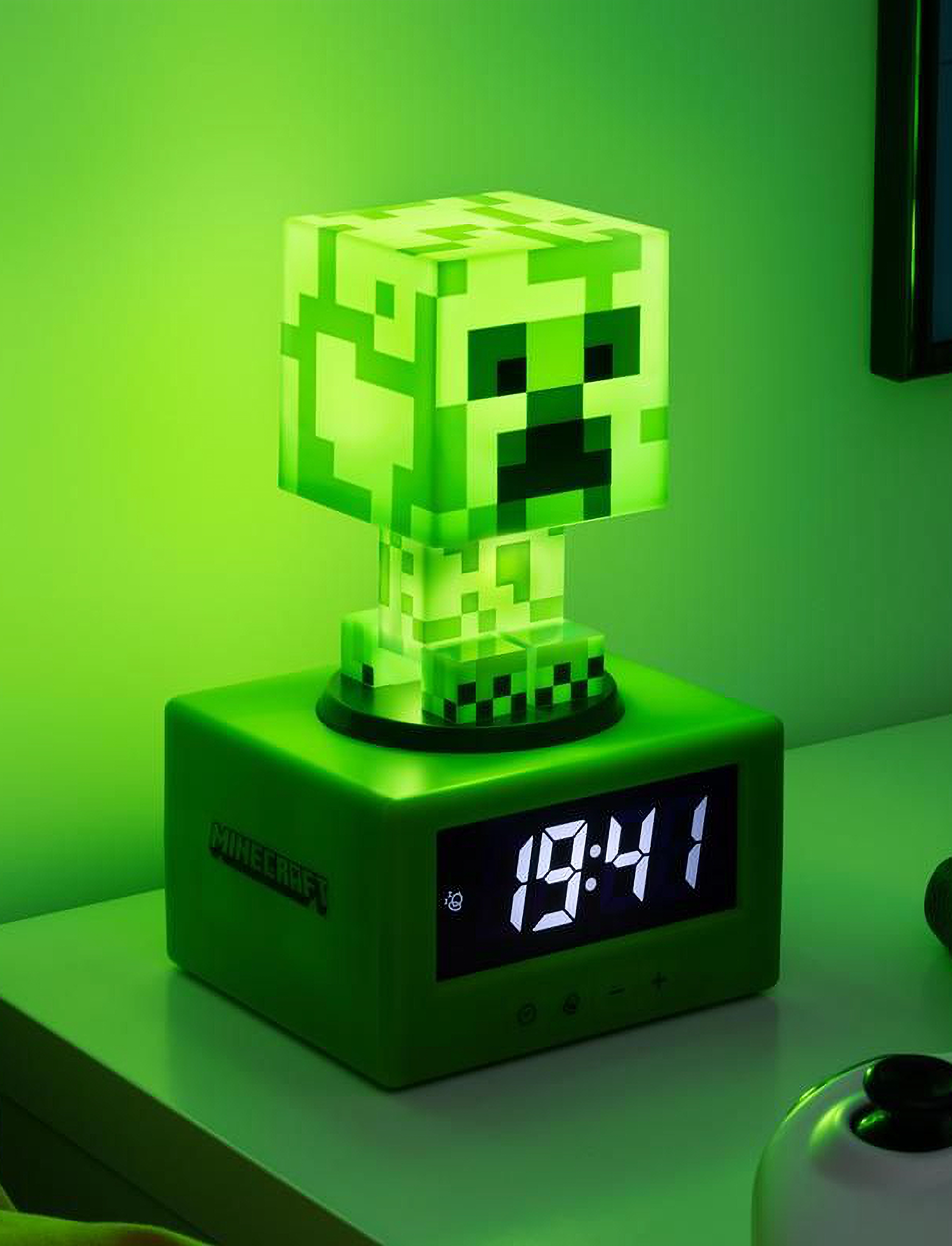 Paladone - CREEPER ICON ALARM CLOCK - klockor - black - 5