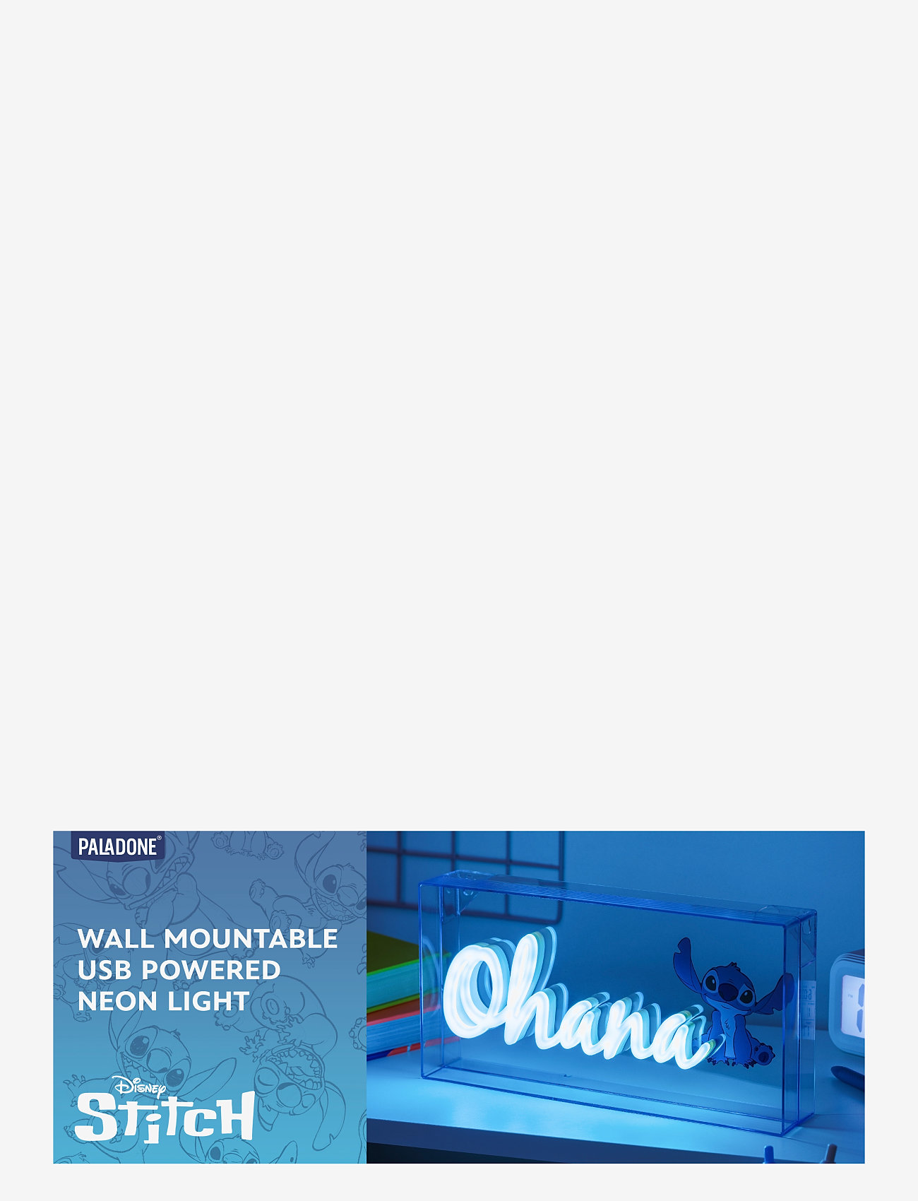 Paladone - STITCH OHANA LED NEON LIGHT - beleuchtung - white - 2