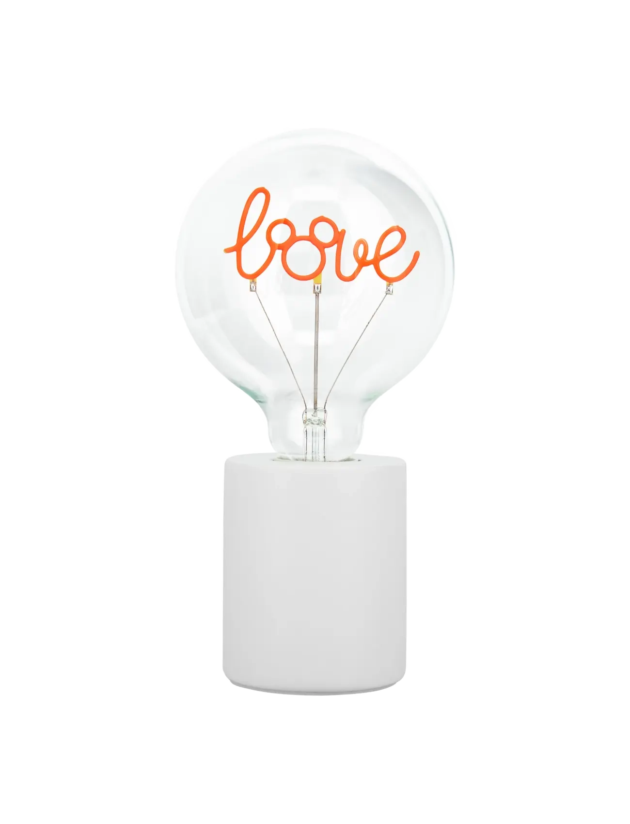 Paladone Led Neon Bulb Lamp Mickey, Bordlampe, Hvid, Str: H:28.0CM