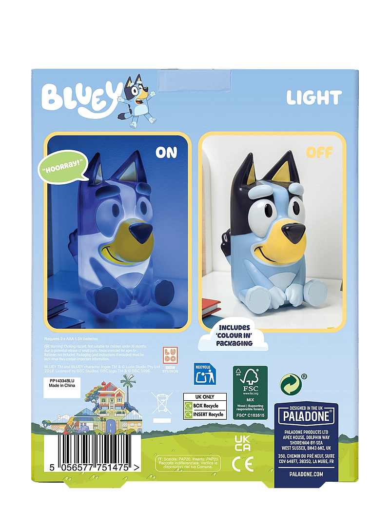 Paladone - BLUEY LIGHT WITH SOUND - nachtlampen - blue - 3