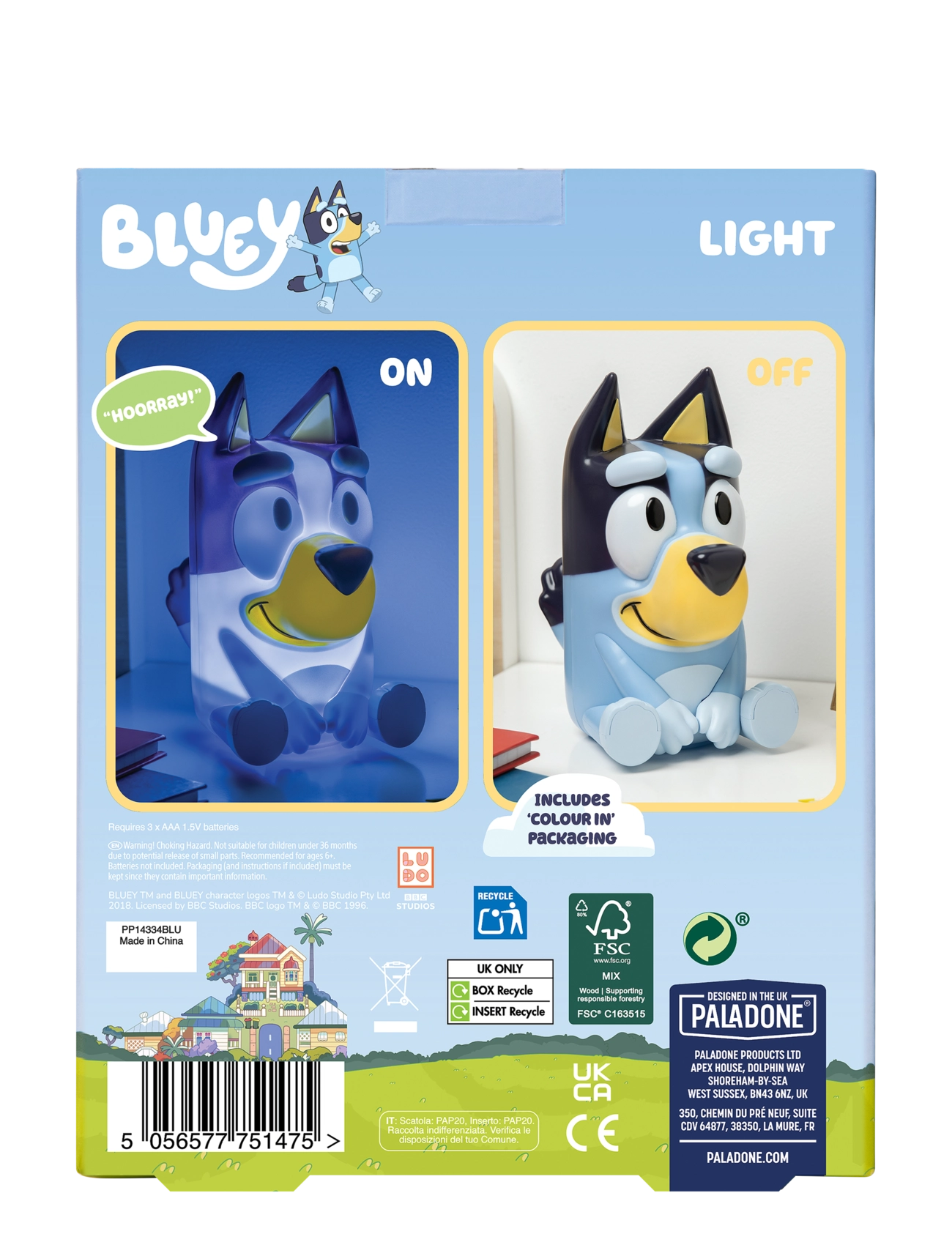 Paladone - BLUEY LIGHT WITH SOUND - nachtlampen - blue - 3