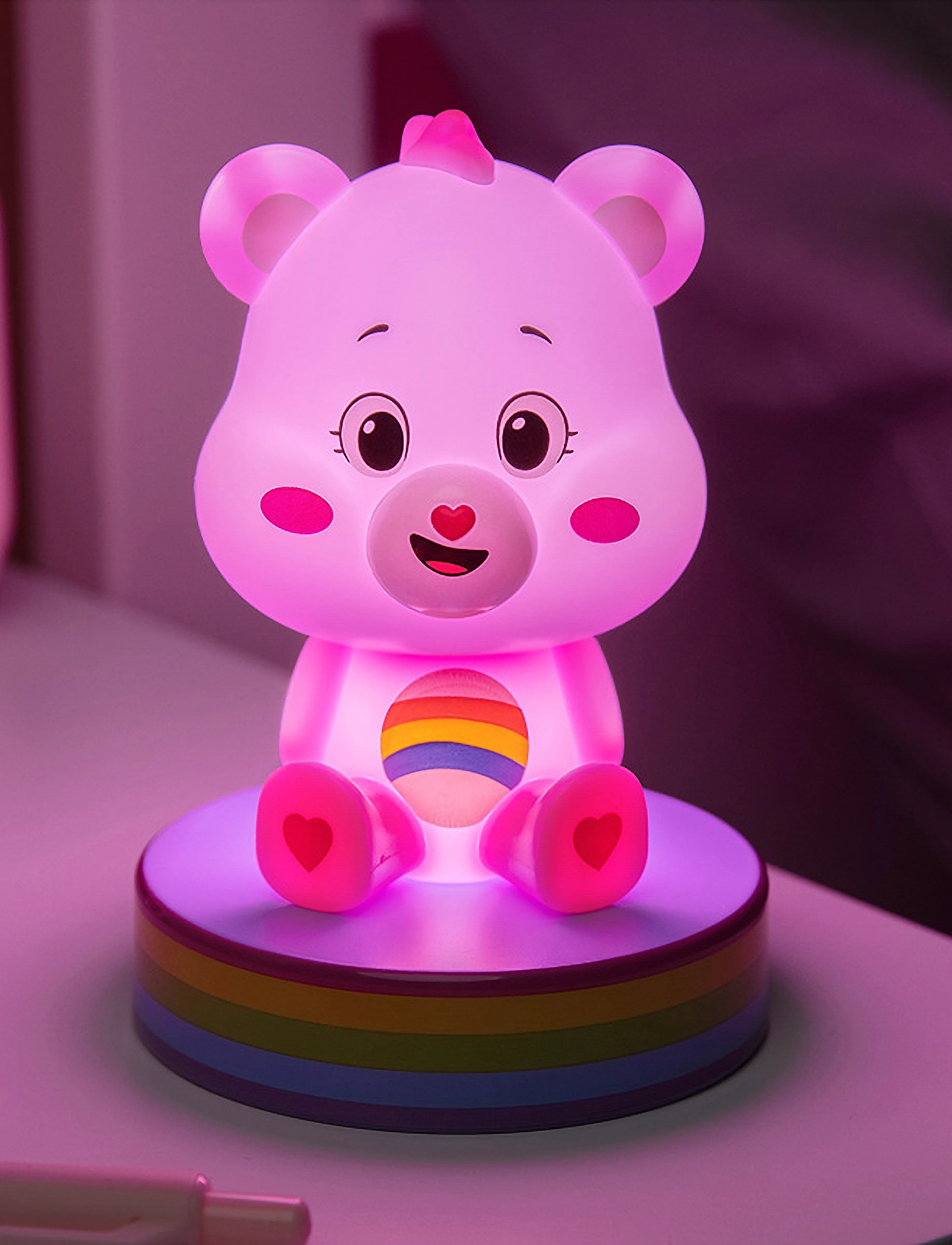 Paladone Icon Light Care Bears, H:11 cm, Lighting, Rosa - Table Lamps, Kinder