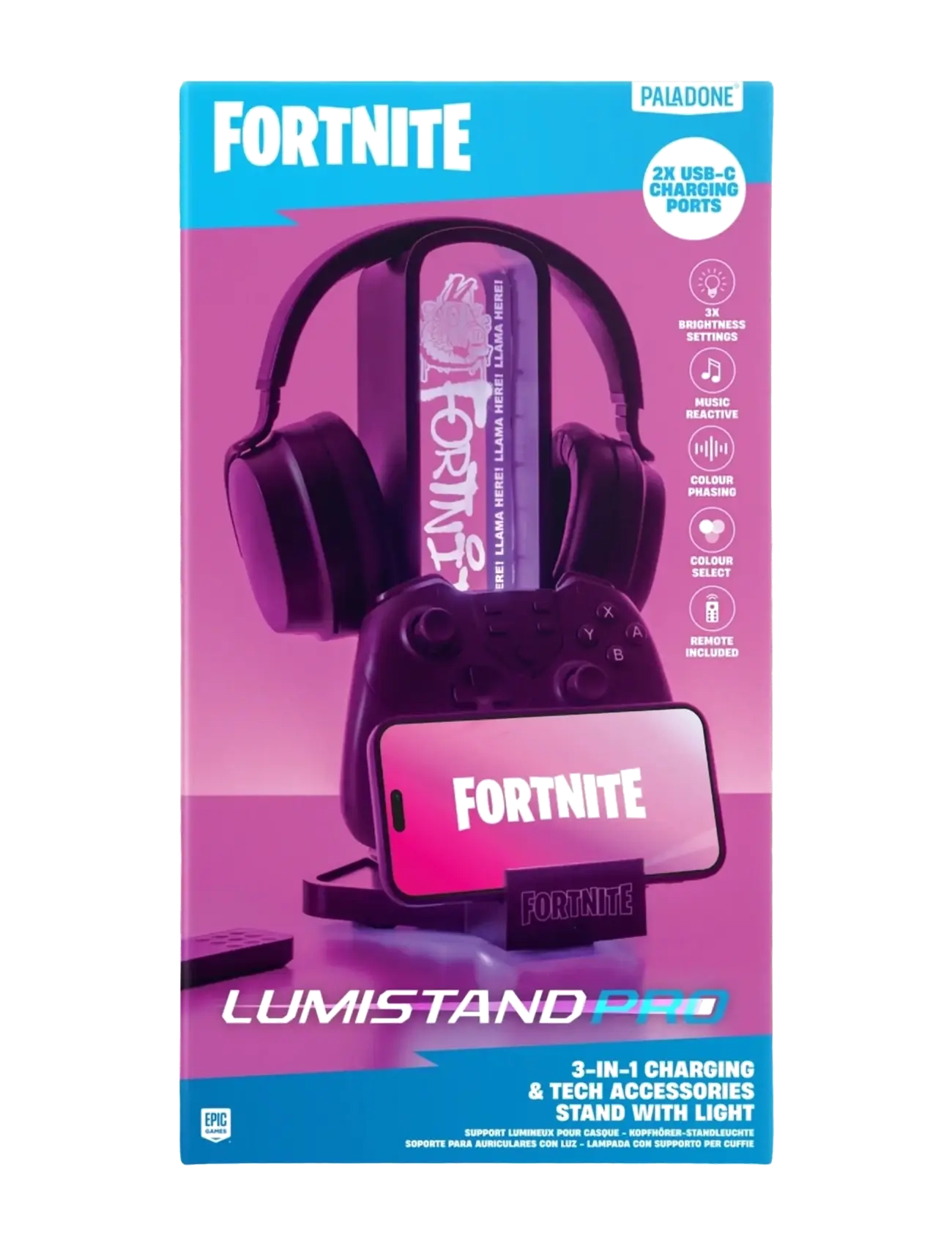 Paladone - Fortnite Høretelefonstativ med lys - black - 2