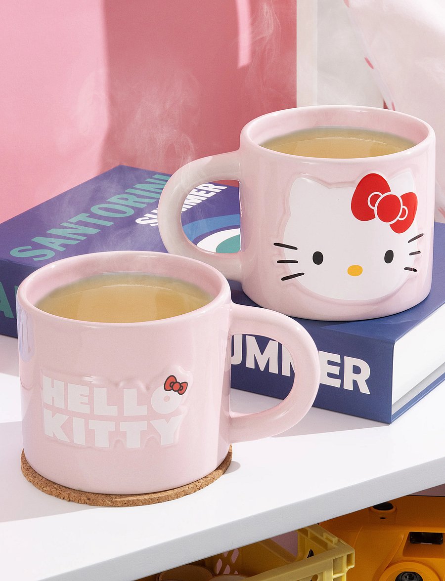 Paladone - HELLO KITTY EMBOSSED MUG - tassen & becher - white - 0