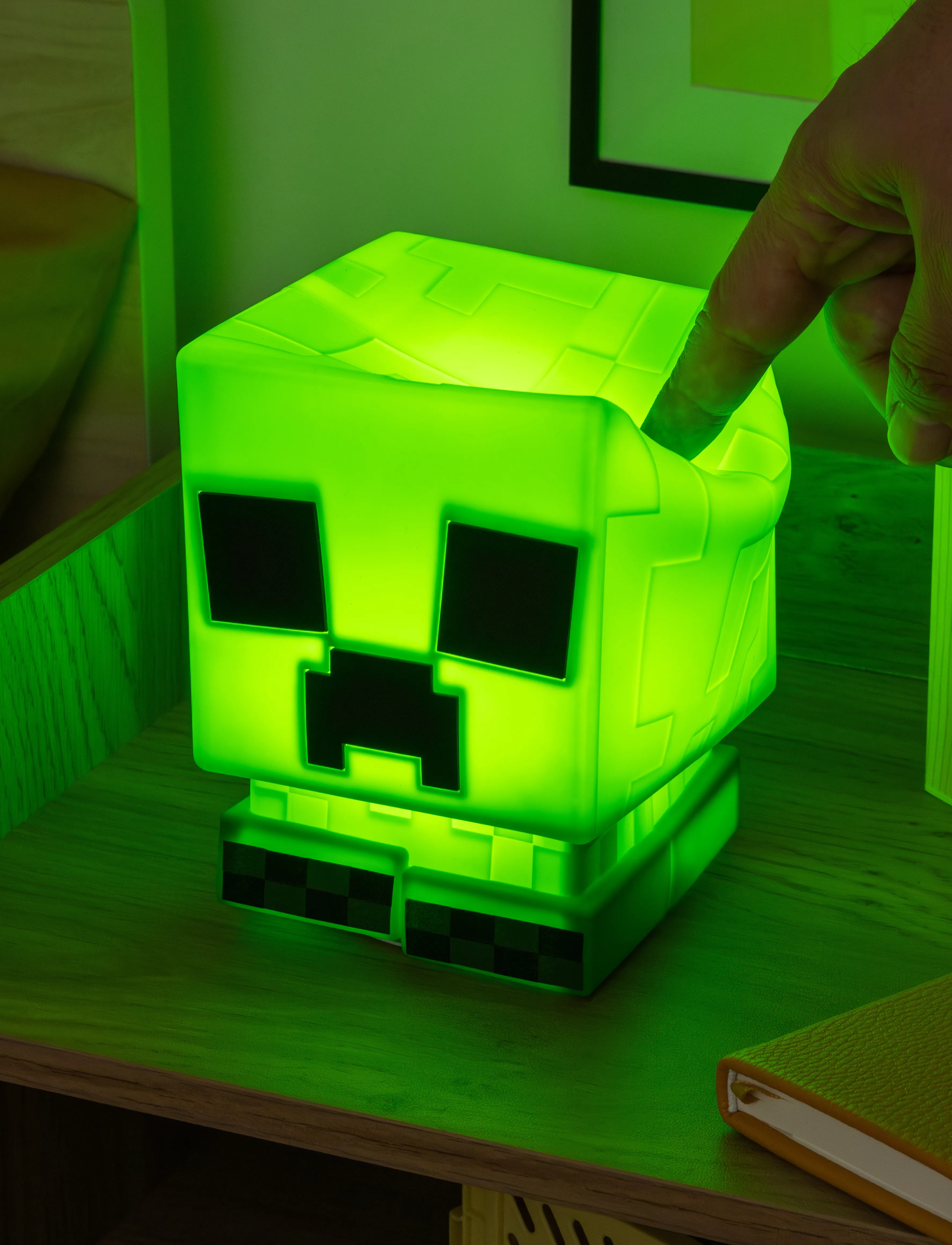 Paladone Creeper Squishyglo Silicone Light Rechargeable, H:17.9 cm, Lamps, Grün - Table Kinder