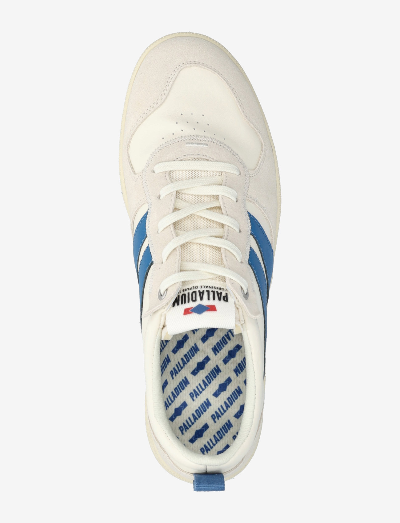 Palladium - PALLACUP FLAME LTH - niedriger schnitt - cream/olympianblu - 3
