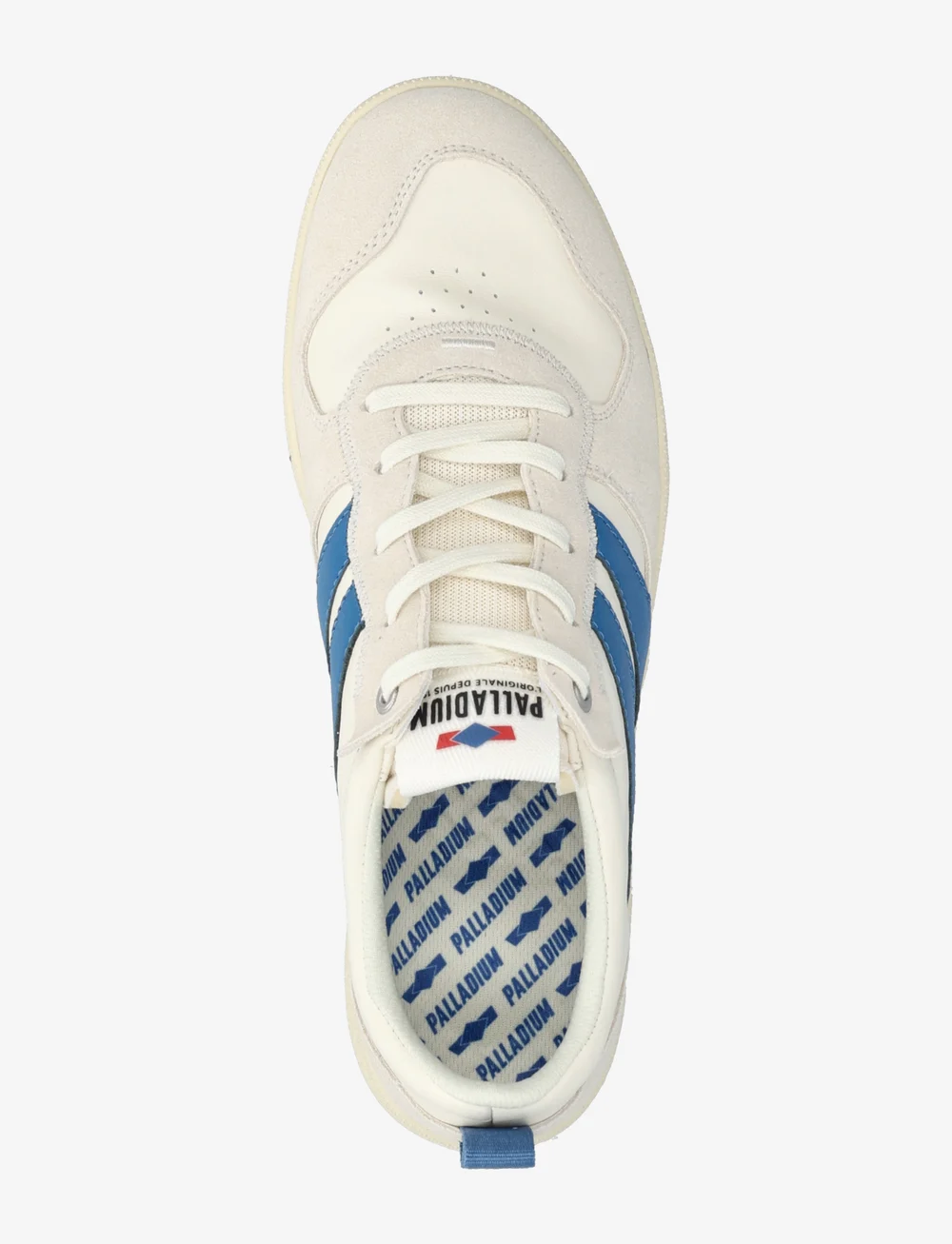 Palladium - PALLACUP FLAME LTH - låga sneakers - cream/olympianblu - 3