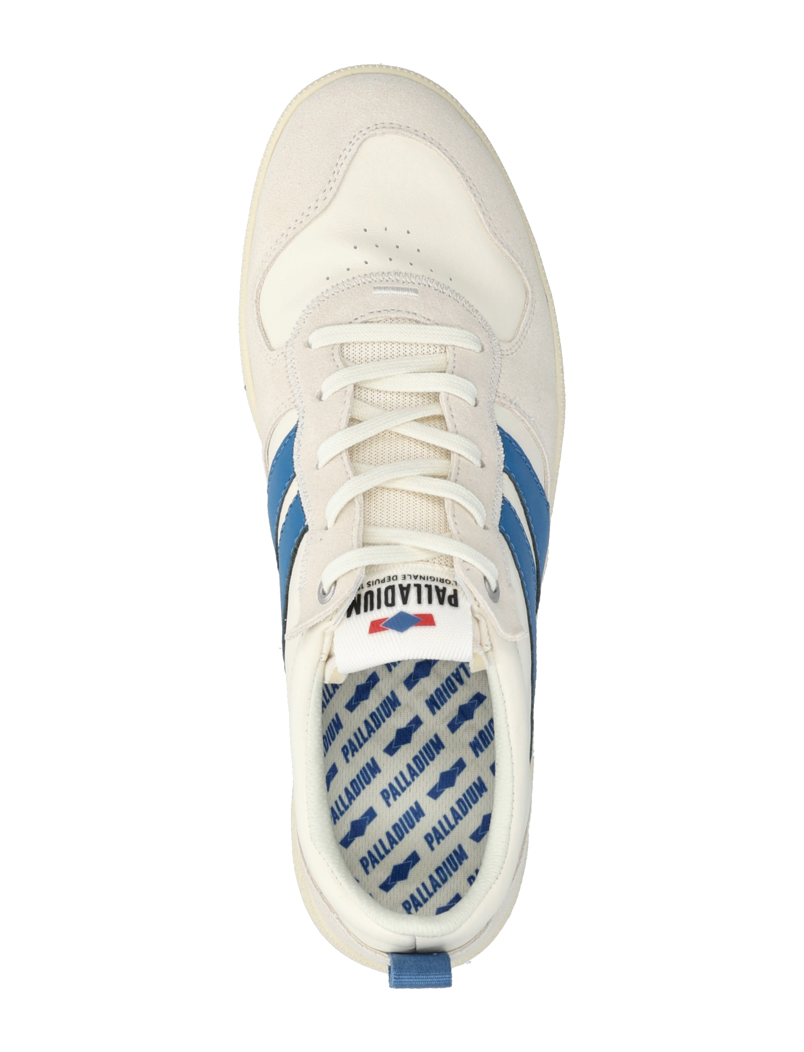 Palladium - PALLACUP FLAME LTH - lave sneakers - cream/olympianblu - 3