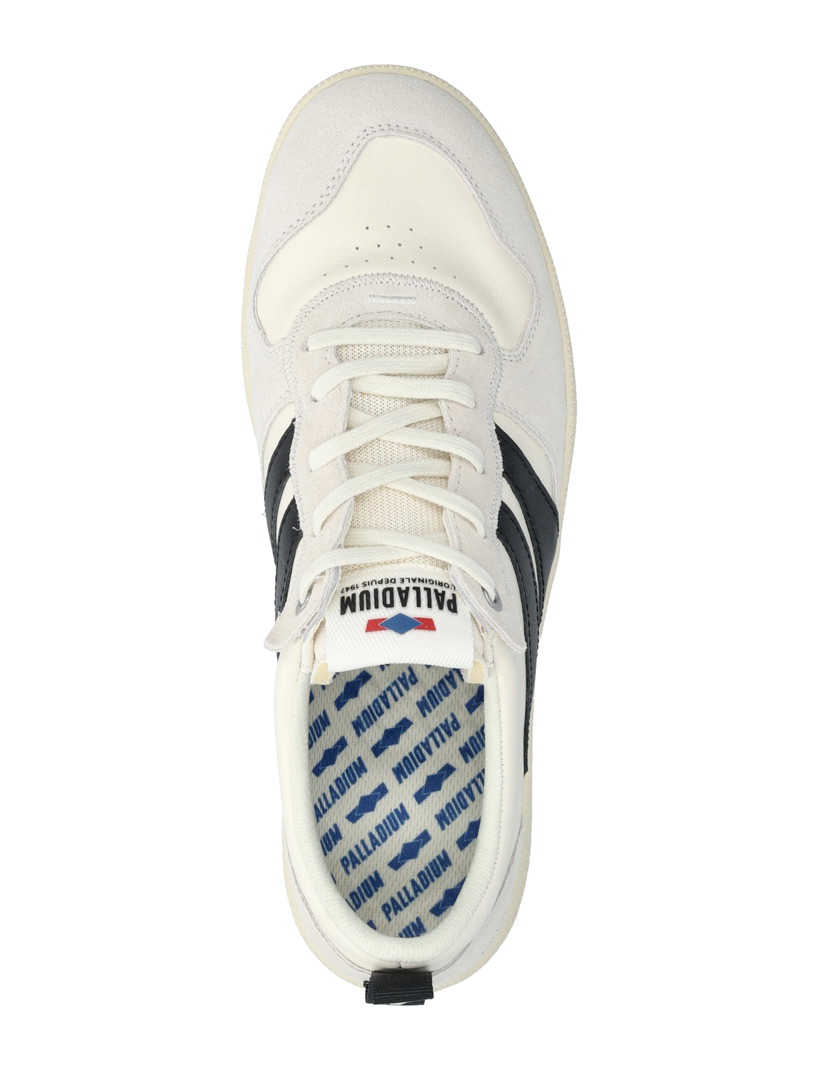 Palladium - PALLACUP FLAME LTH - niedriger schnitt - cream white/black - 3