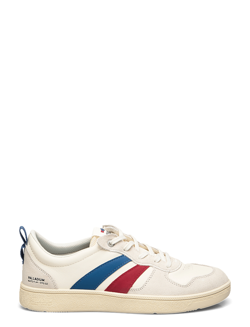 Palladium - PALLACUP FLAME LTH - niedriger schnitt - white/chili/blue - 1