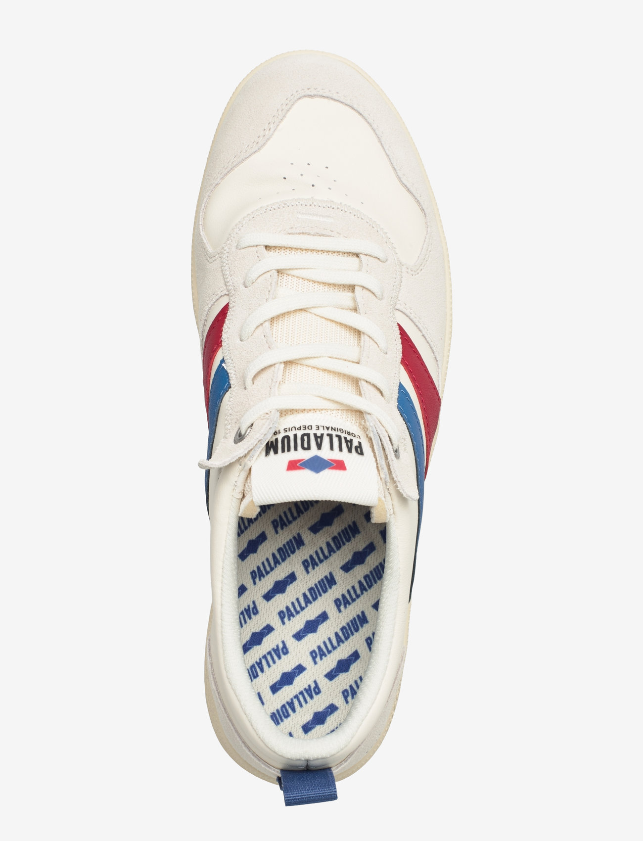 Palladium - PALLACUP FLAME LTH - niedriger schnitt - white/chili/blue - 3