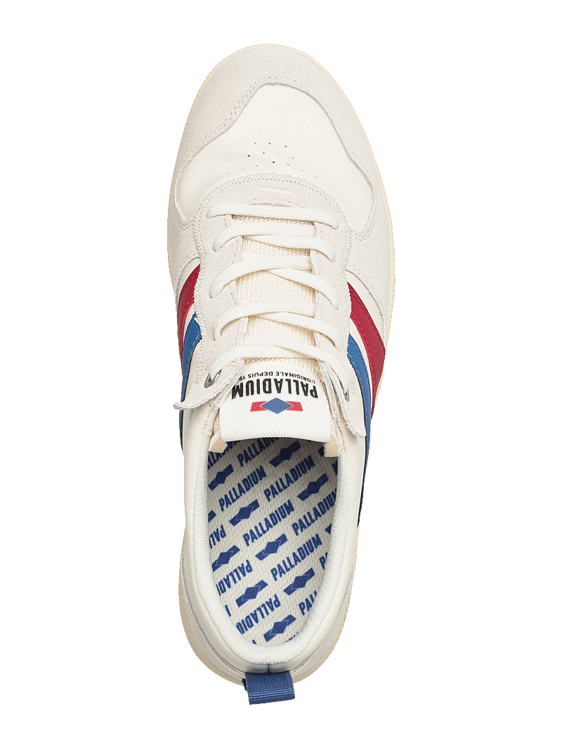 Palladium - PALLACUP FLAME LTH - niedriger schnitt - white/chili/blue - 3