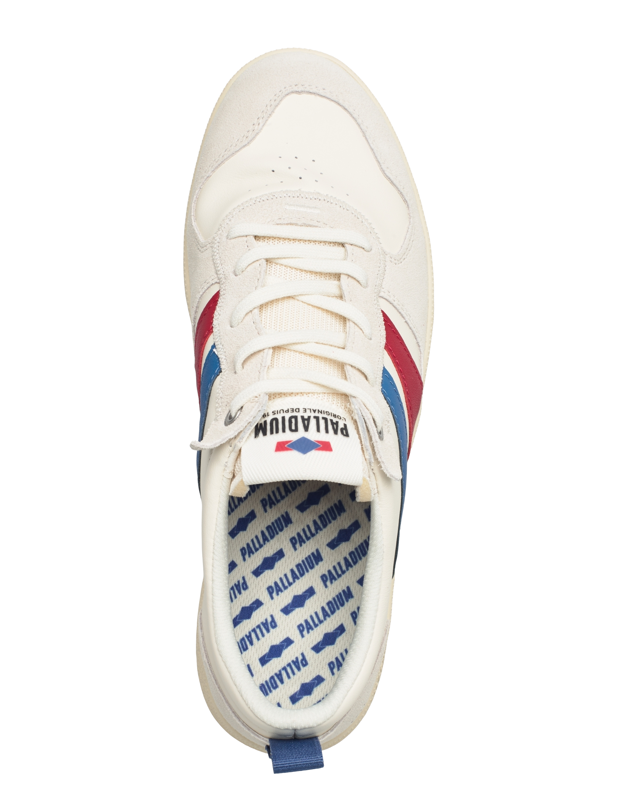 Palladium - PALLACUP FLAME LTH - låga sneakers - white/chili/blue - 3