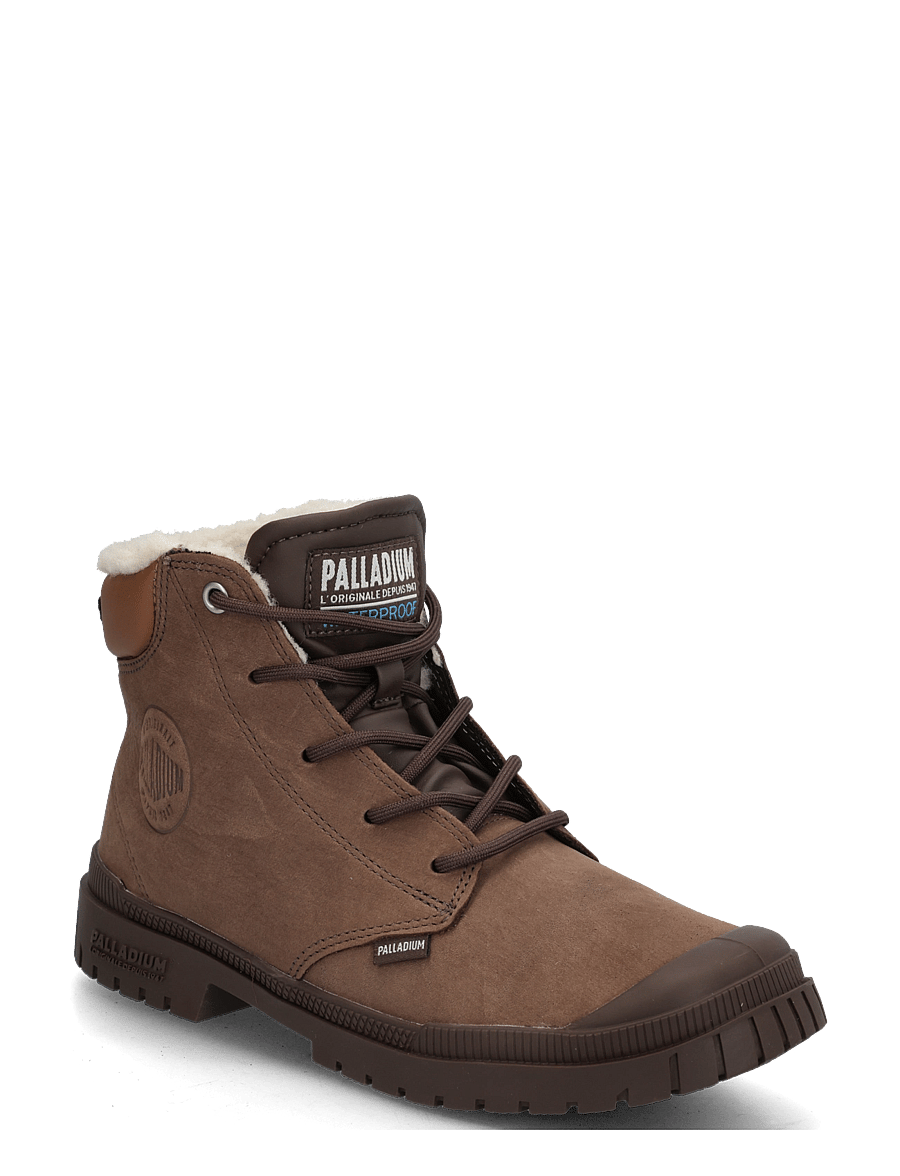 Palladium - SP20 CUFF LTH WP WL - kängor med snörning - dark cocoa - 0
