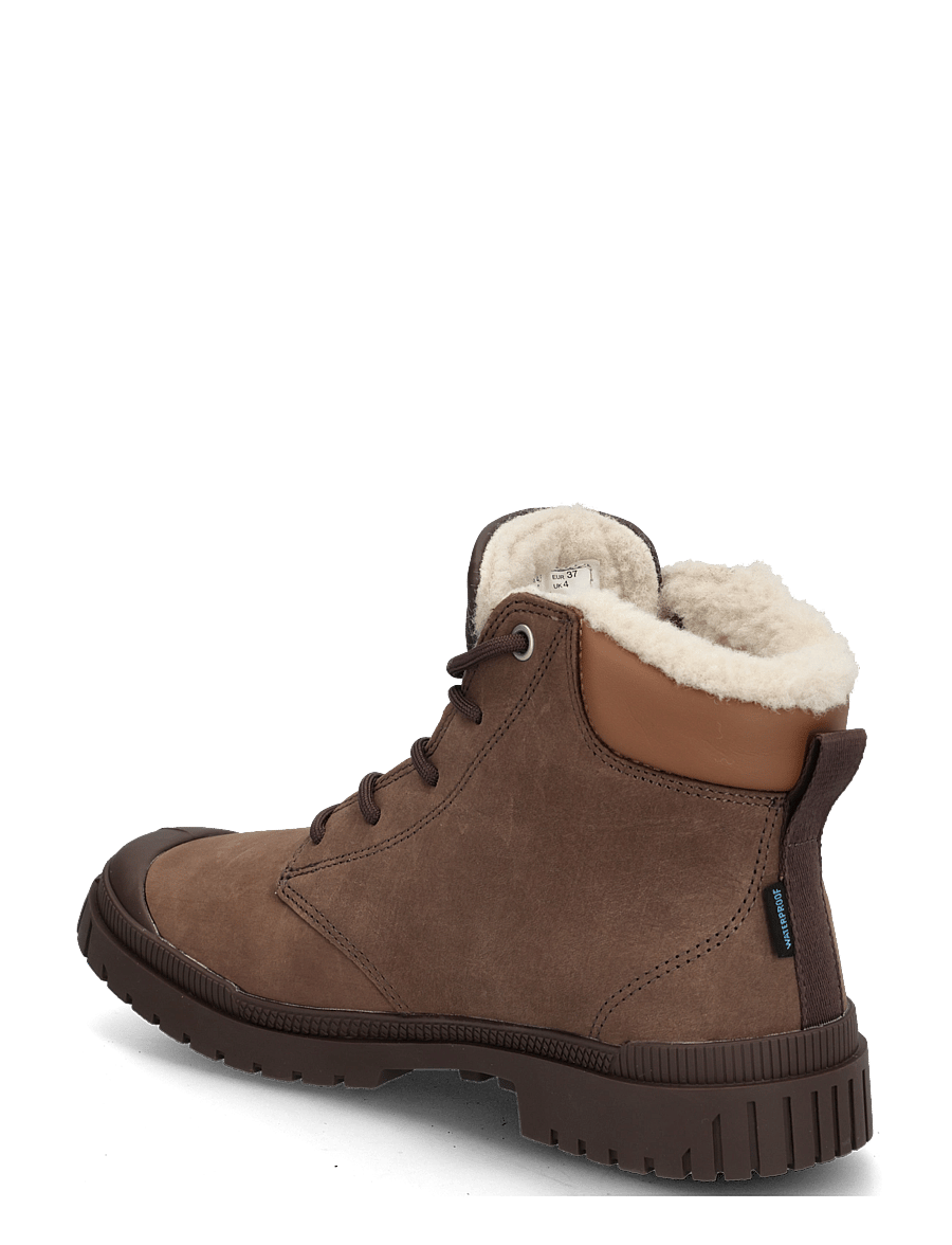 Palladium - SP20 CUFF LTH WP WL - kängor med snörning - dark cocoa - 1