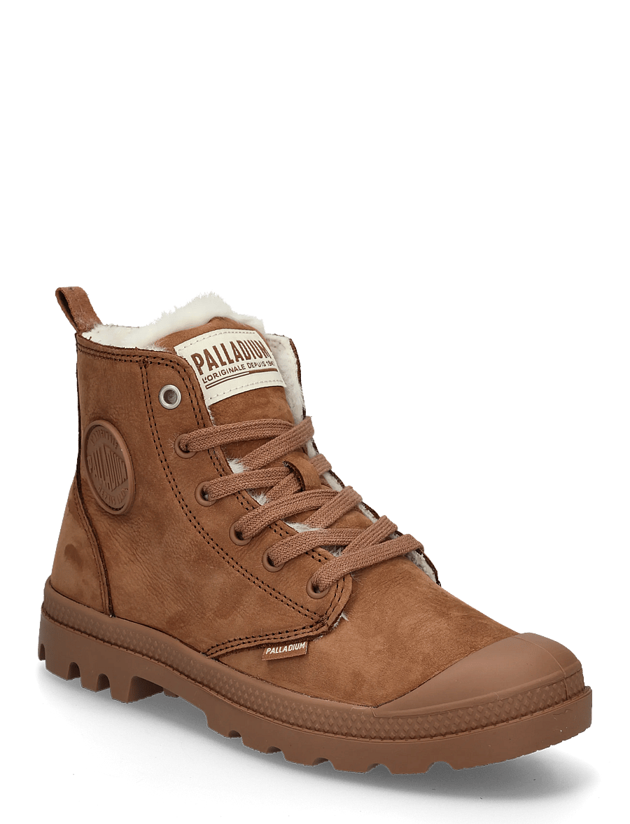 Palladium - PAMPA HI ZIP WL - flade ankelstøvler - raw brown - 0