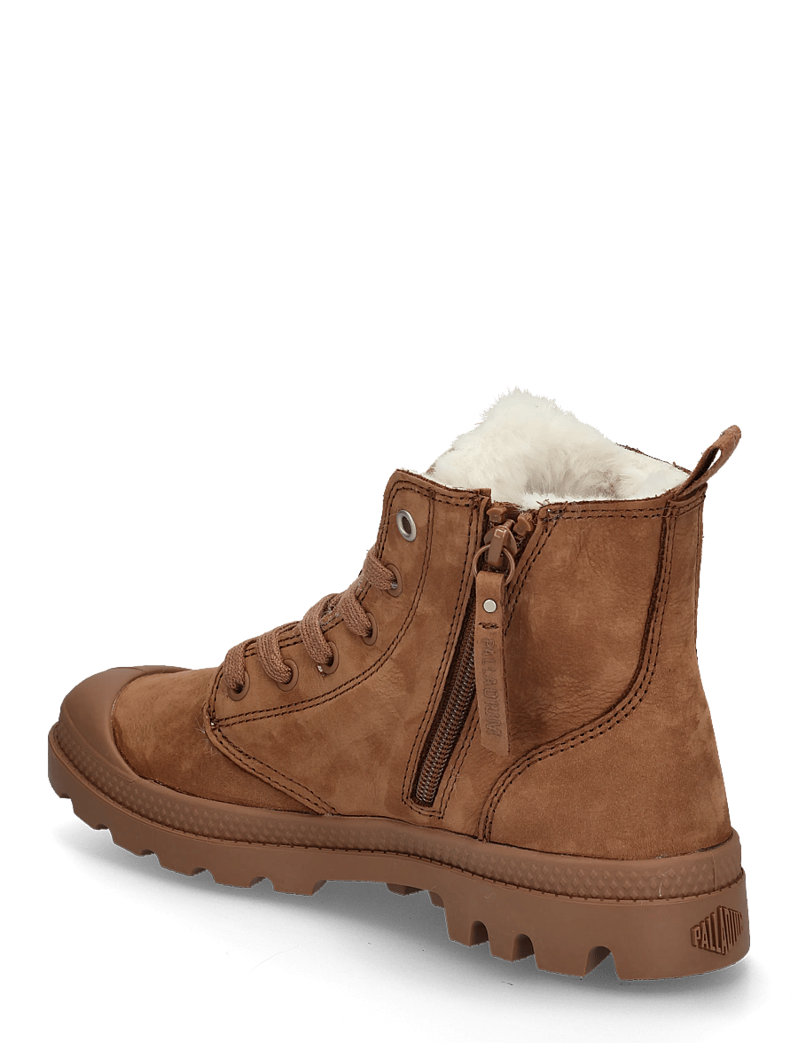 Palladium - PAMPA HI ZIP WL - flade ankelstøvler - raw brown - 1