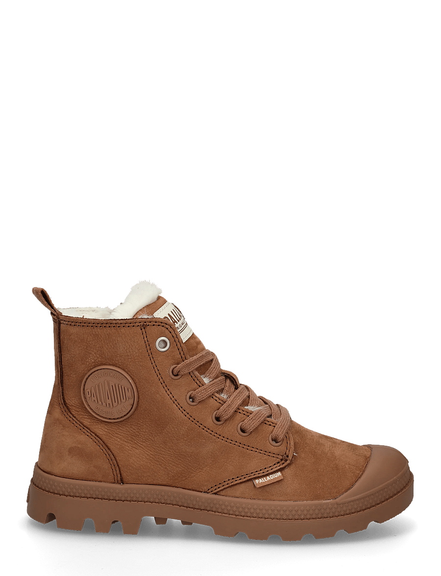 Palladium - PAMPA HI ZIP WL - flade ankelstøvler - raw brown - 2