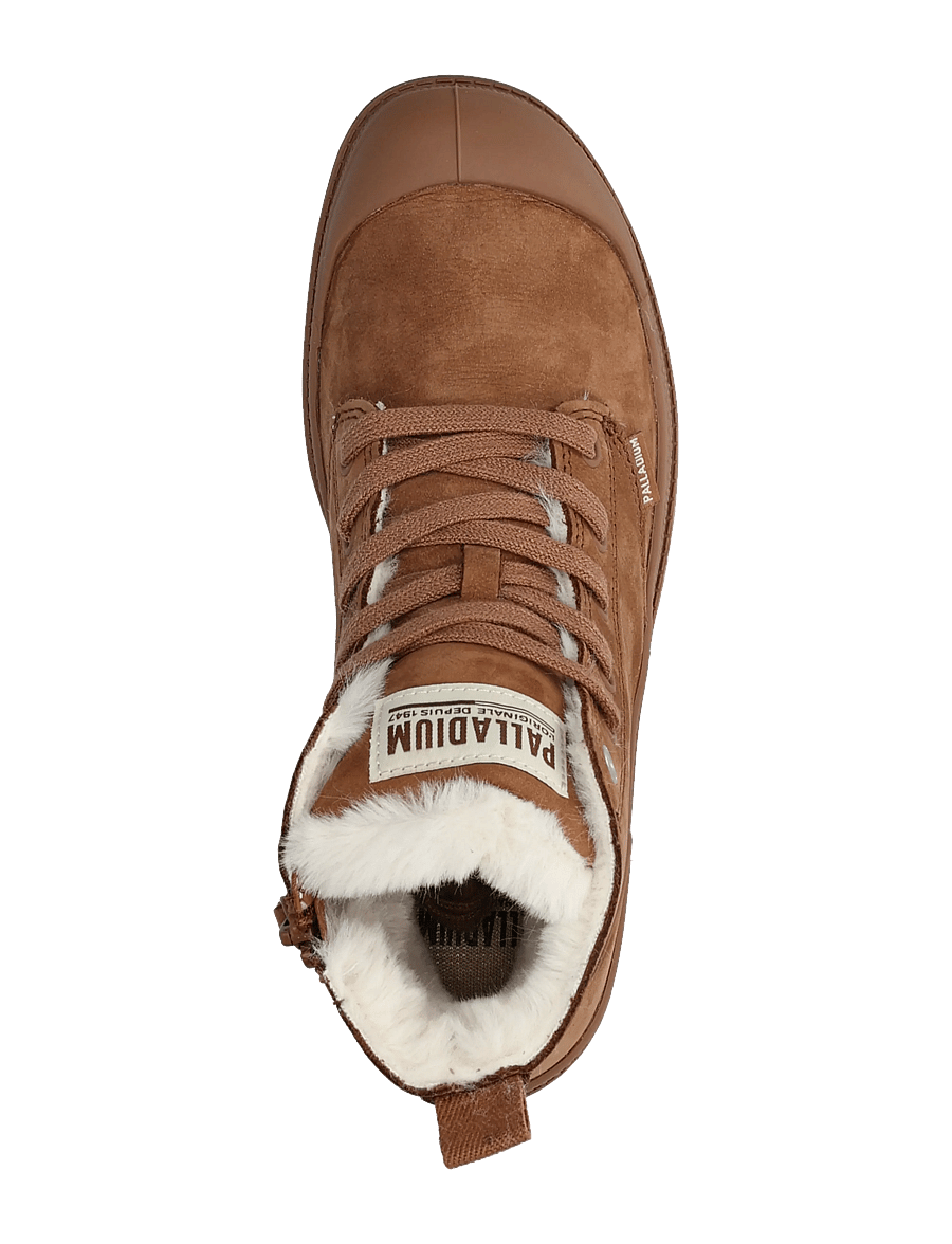 Palladium - PAMPA HI ZIP WL - flade ankelstøvler - raw brown - 3