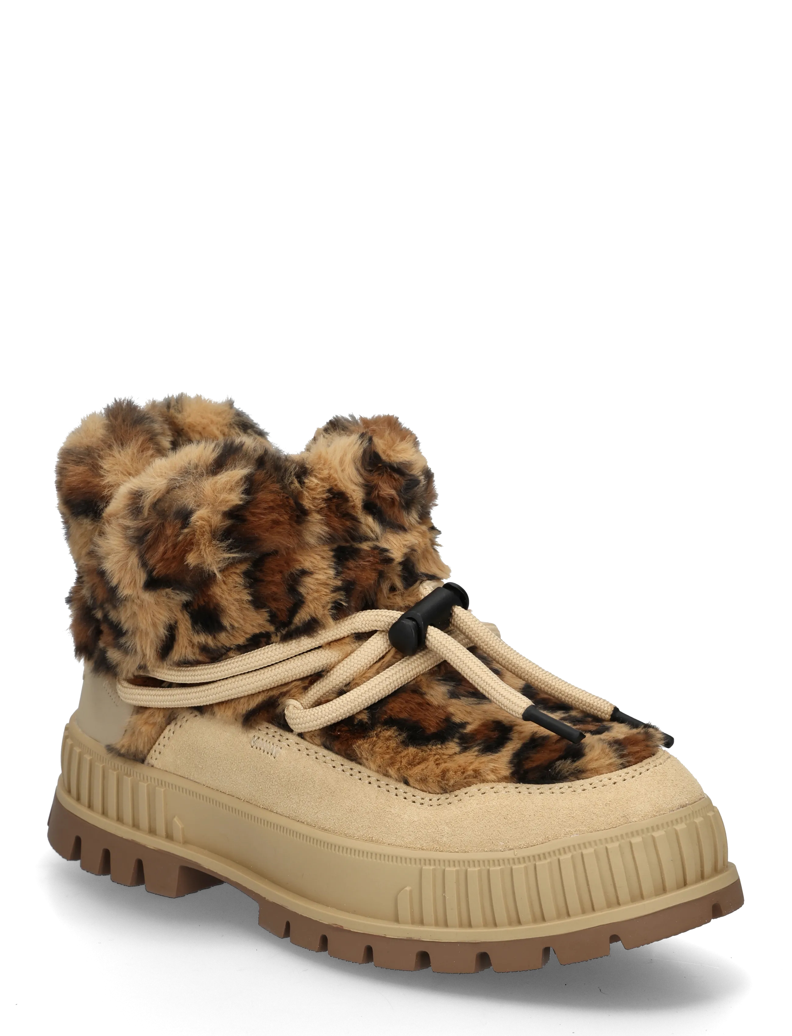 Palladium Pallashock Wl Hiver, Damen, Leopardenmuster Kunstfell Winterstiefel, Braun, Gr: 37