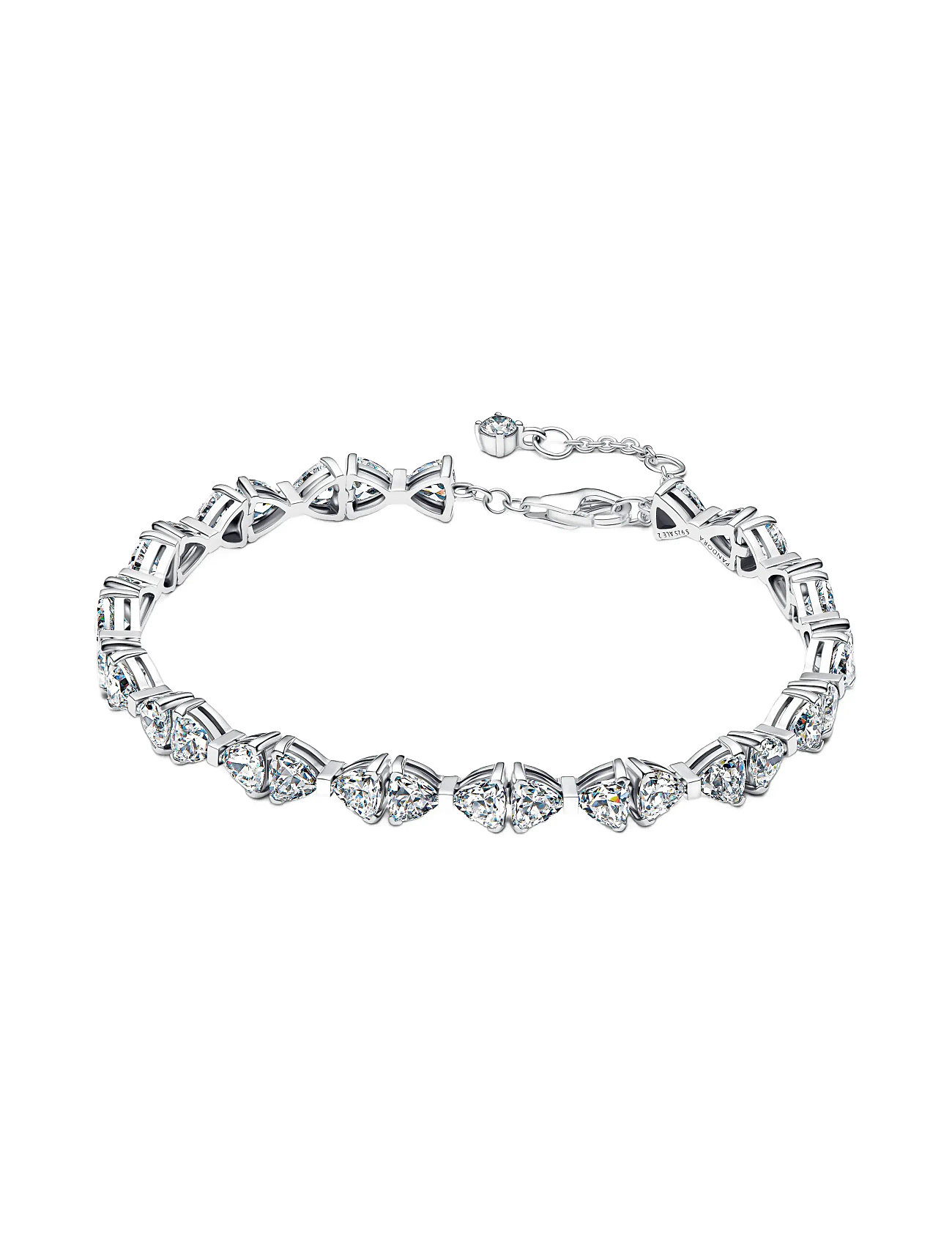 Pandora Bow Sterling Bracelet With Clear Cubic Zirconia - - 16 CM 1