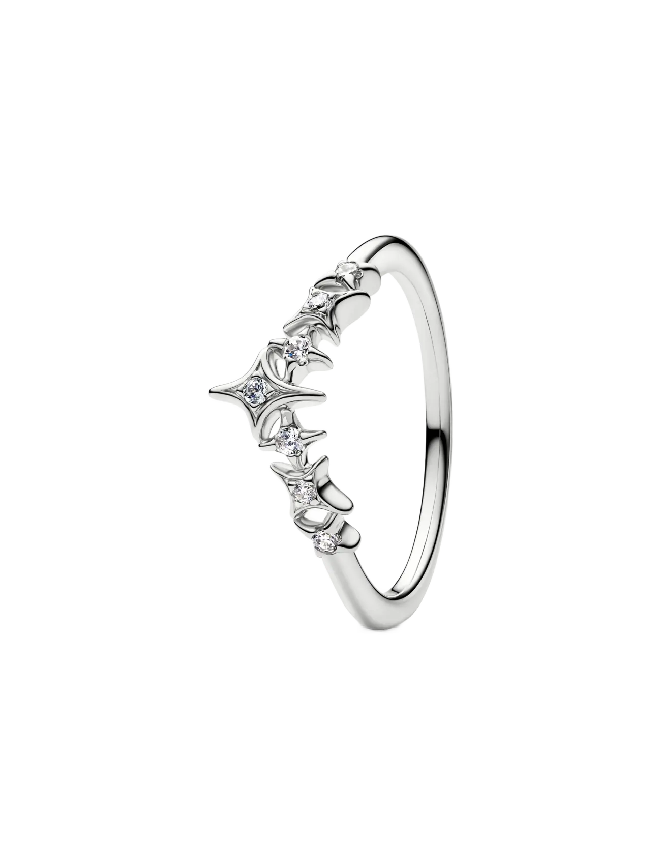 Pandora Platinum Tiara Stars Ring - Accessoarer - CLEAR / undefined