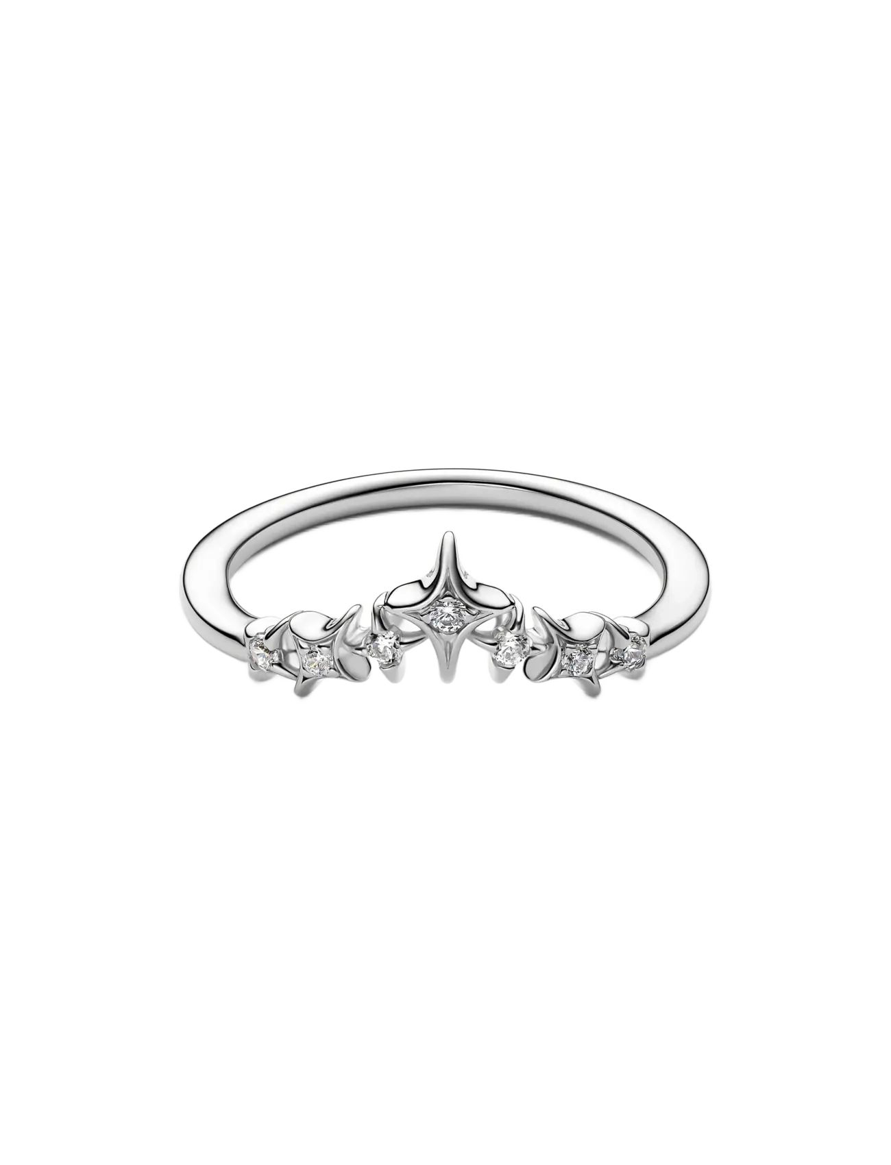 Pandora - Platinum Tiara Stars Ring - clear - 2