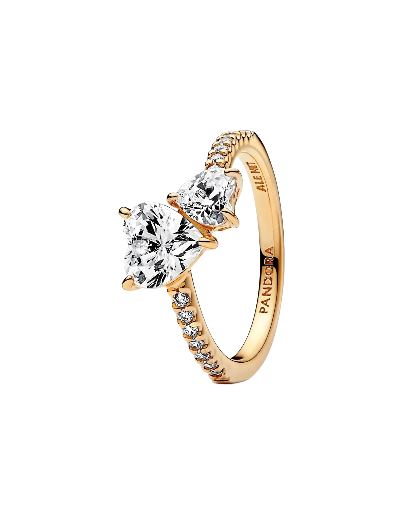 Pandora 14k Gold-plated ring with clear cubic zirconia - Hverdags stil - CLEAR / undefined