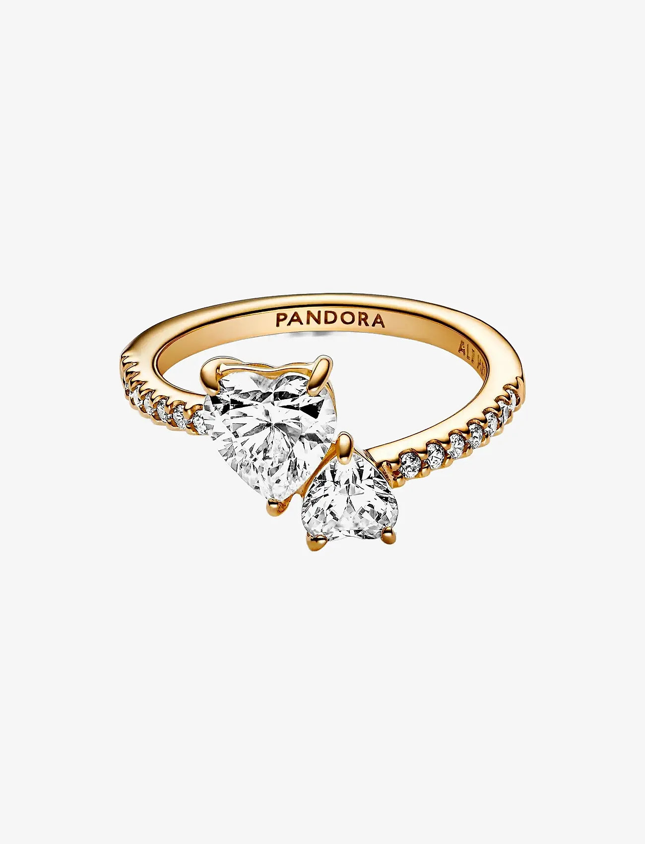 Pandora - 14k Gold-plated ring with clear cubic zirconia - ringar - clear - 2