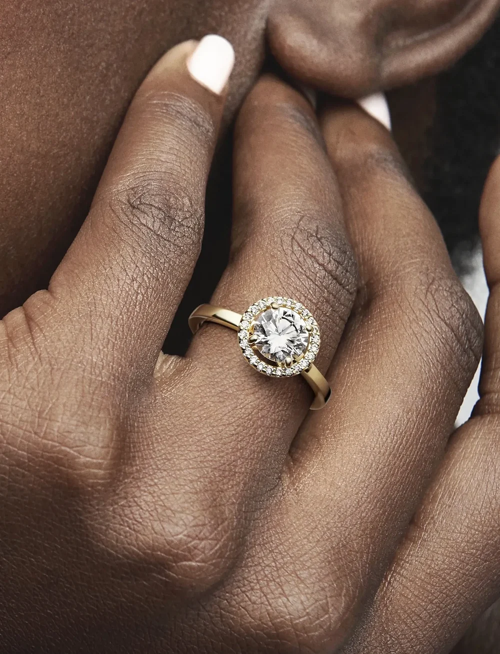 Pandora - 14k Gold-plated ring with clear cubic zirconia - ringe - clear - 2