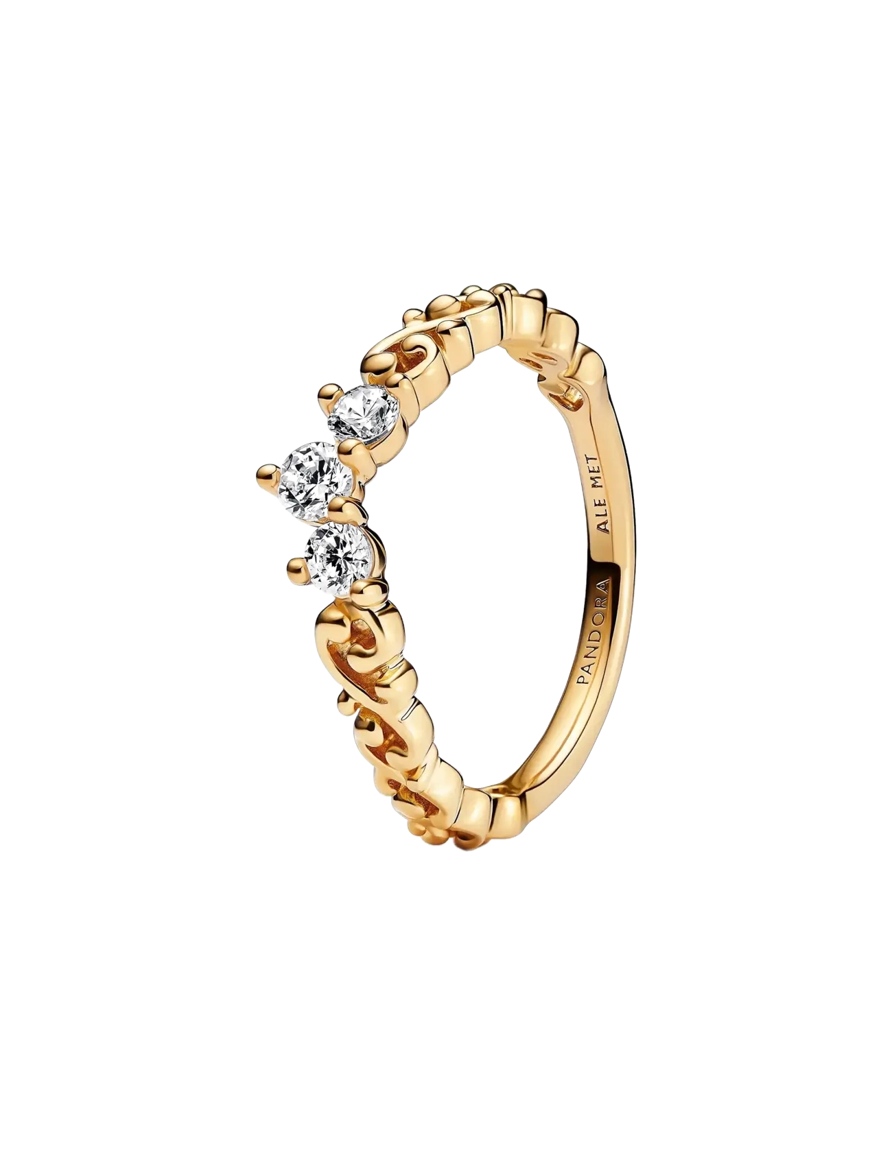 Pandora Regal tiara 14k gold-plated ring with clear cubic zirconia - Pandora - CLEAR / undefined