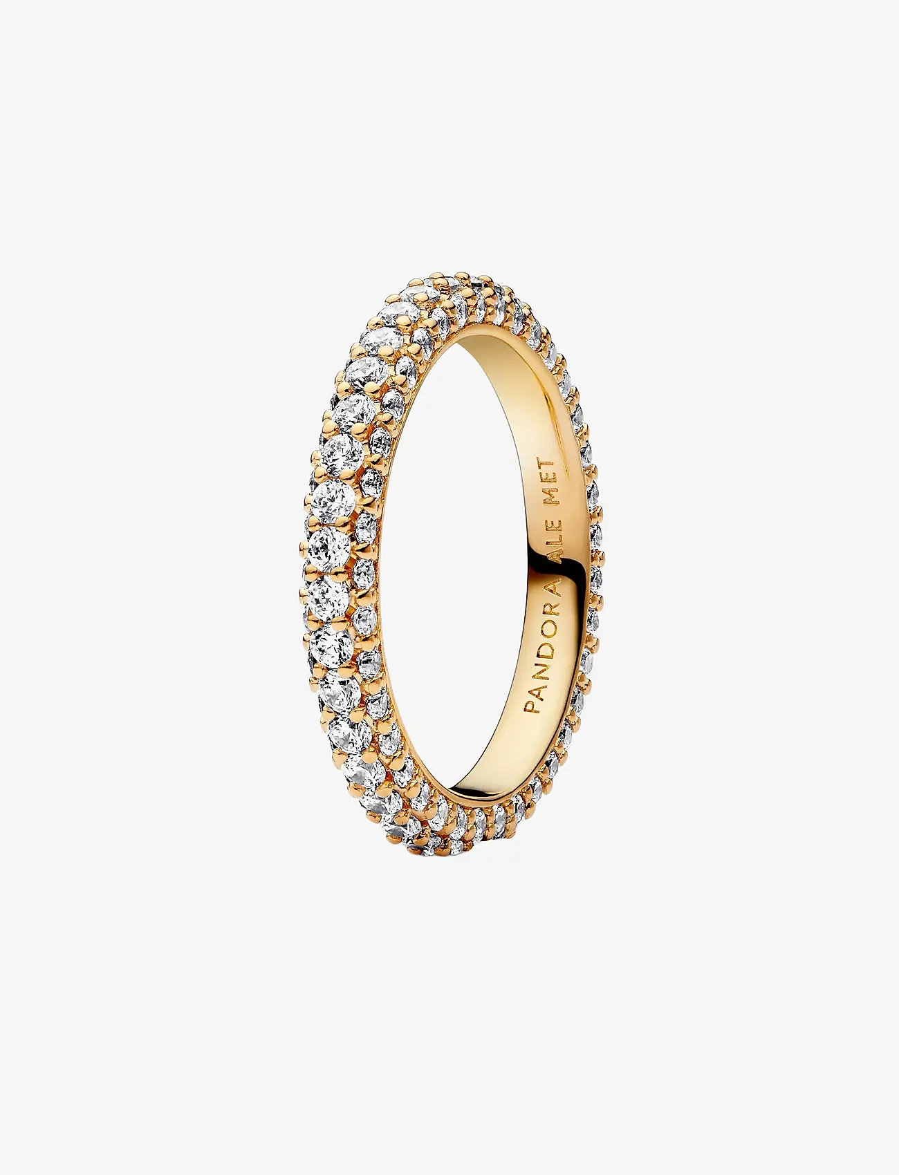 Pandora - 14k Gold-plated ring with clear cubic zirconia - ringar - clear - 1
